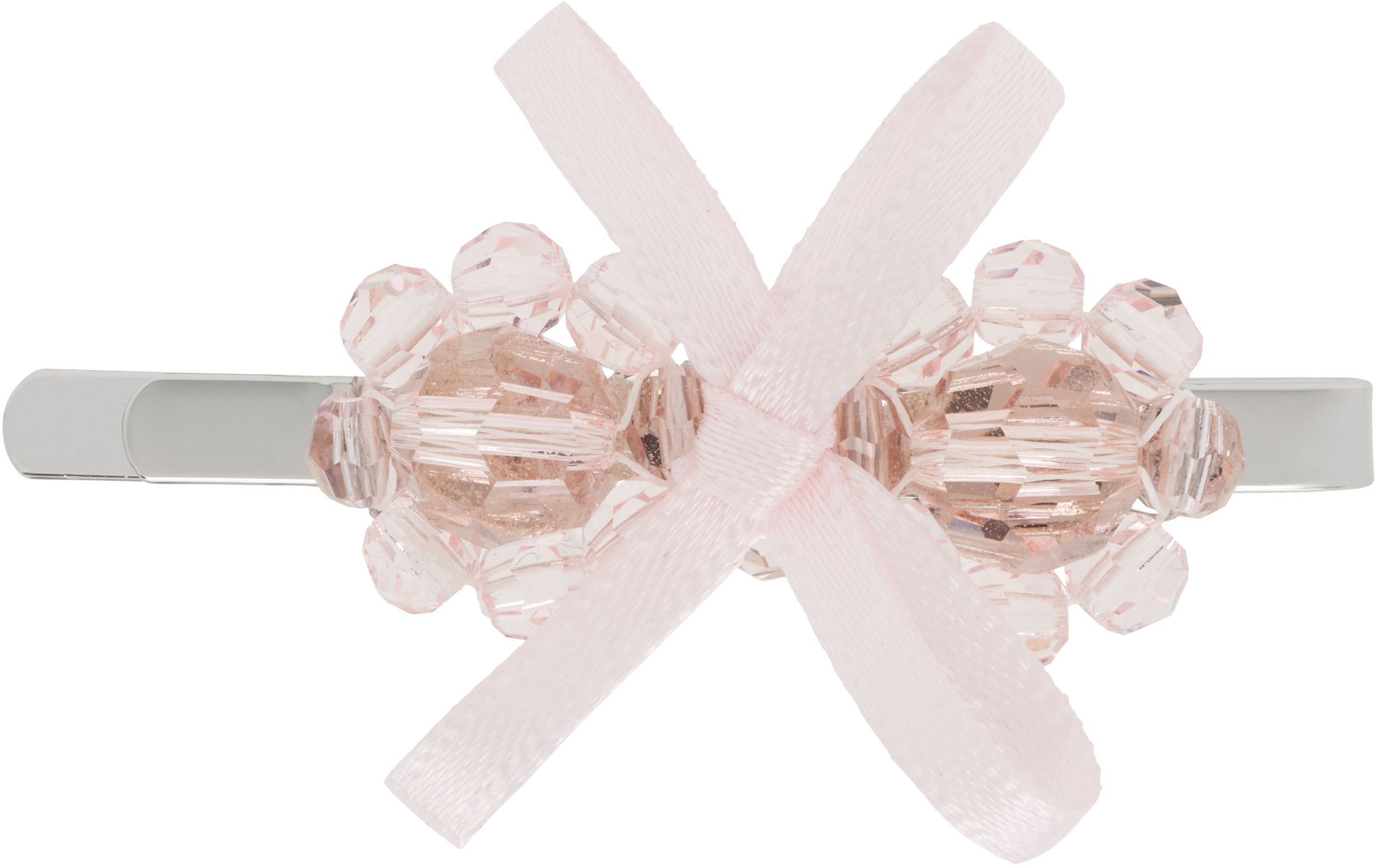 Simone Rocha Pink Petite Bow Mini Flower Hair Clip In Pink