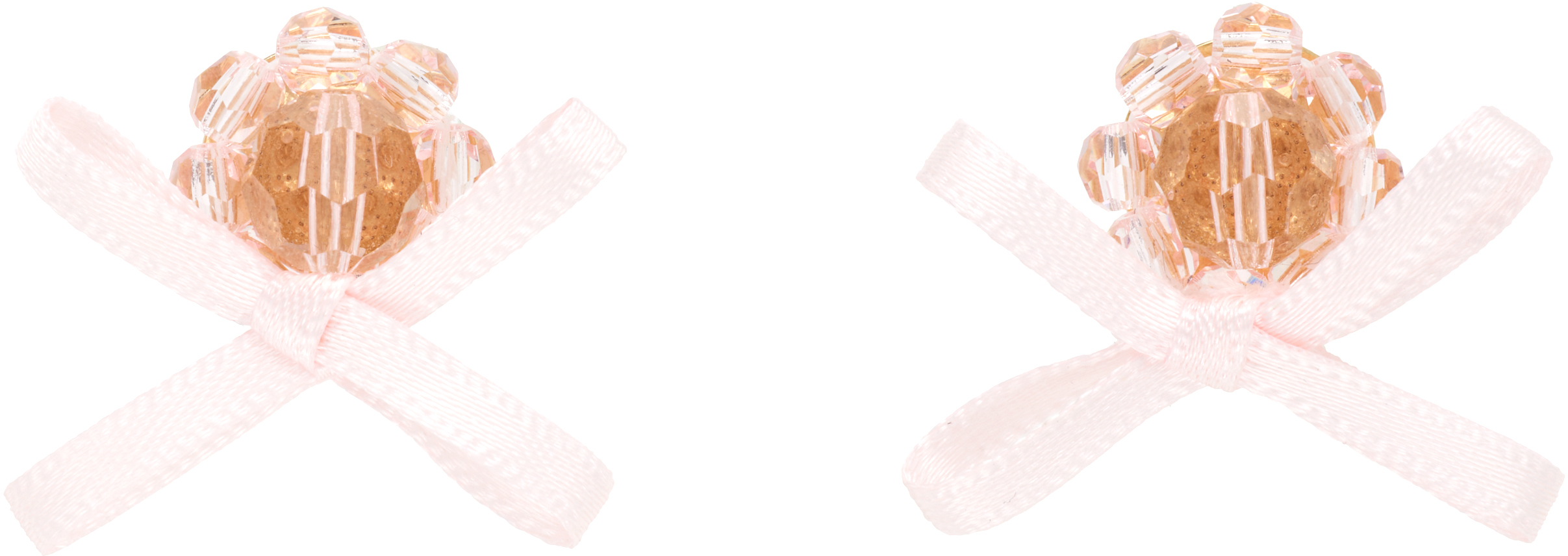 Simone Rocha Petite Bow Daisy Stud Earrings In Pink