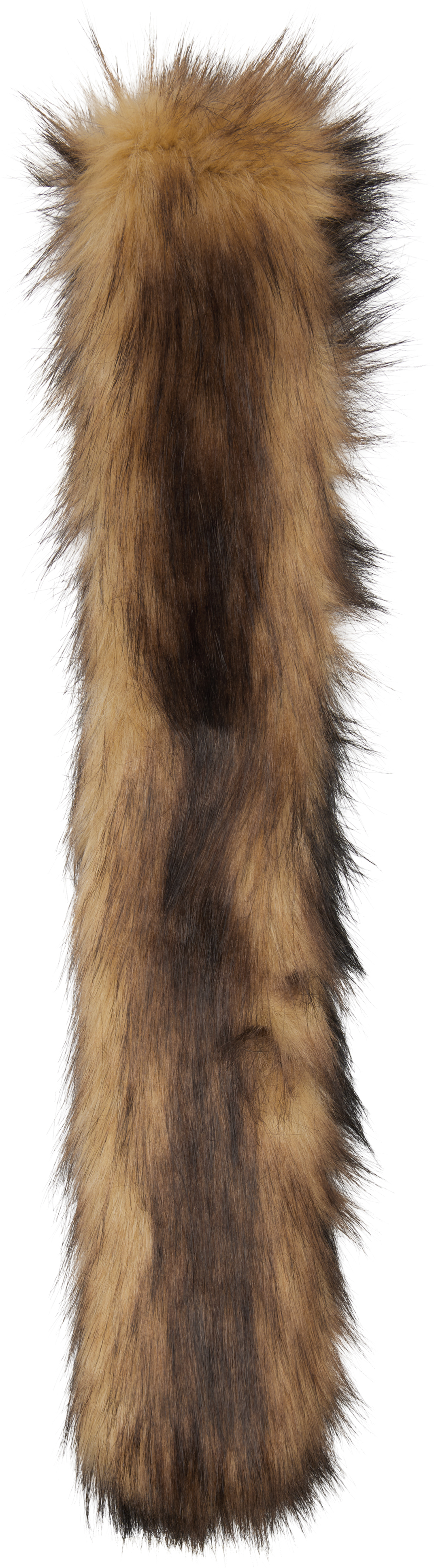 Simone Rocha Brown & Beige Slim Faux Fur Scarf In Beige