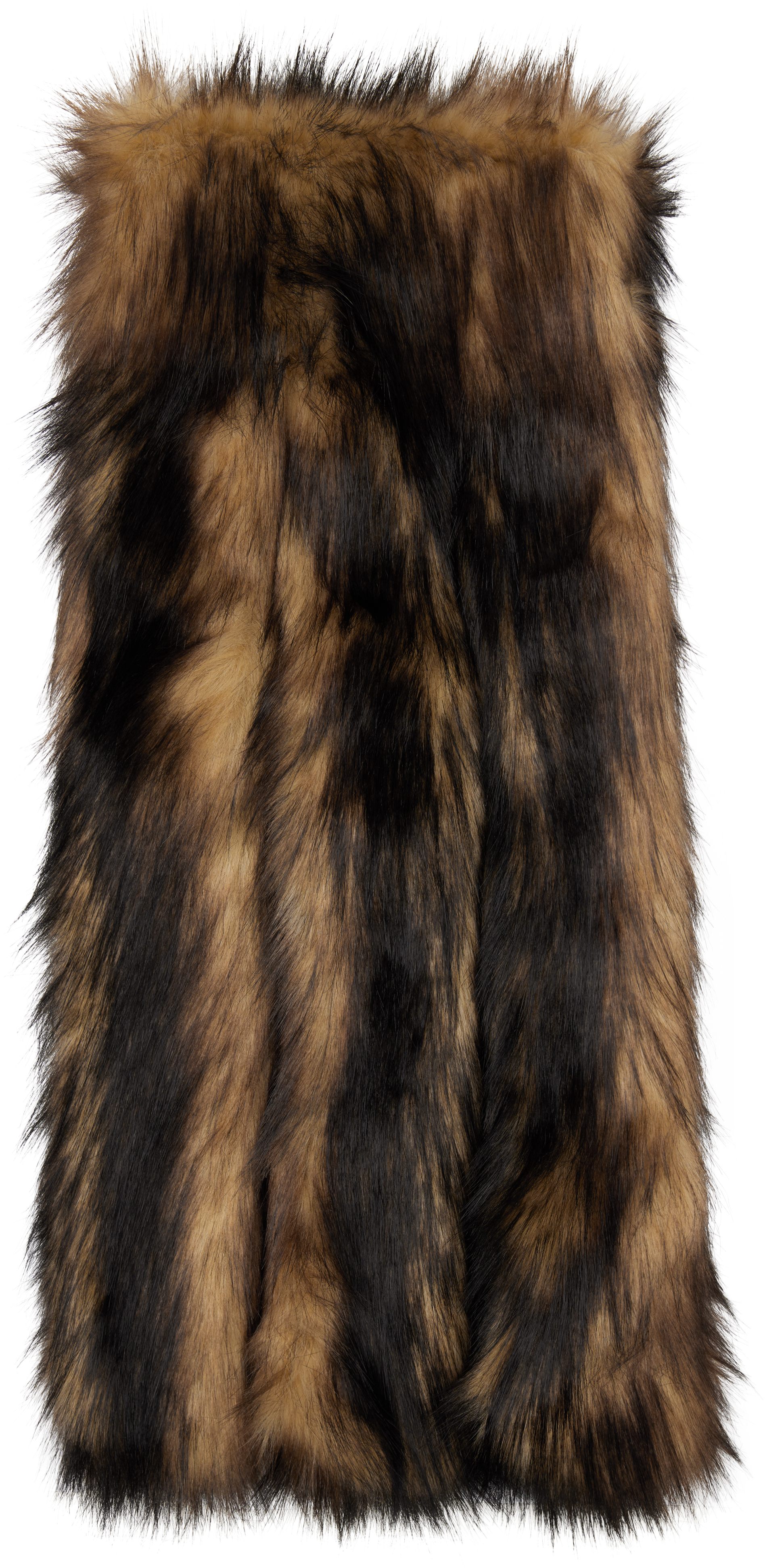 Simone Rocha Beige & Brown Triple Slit Faux Fur Scarf In Beige