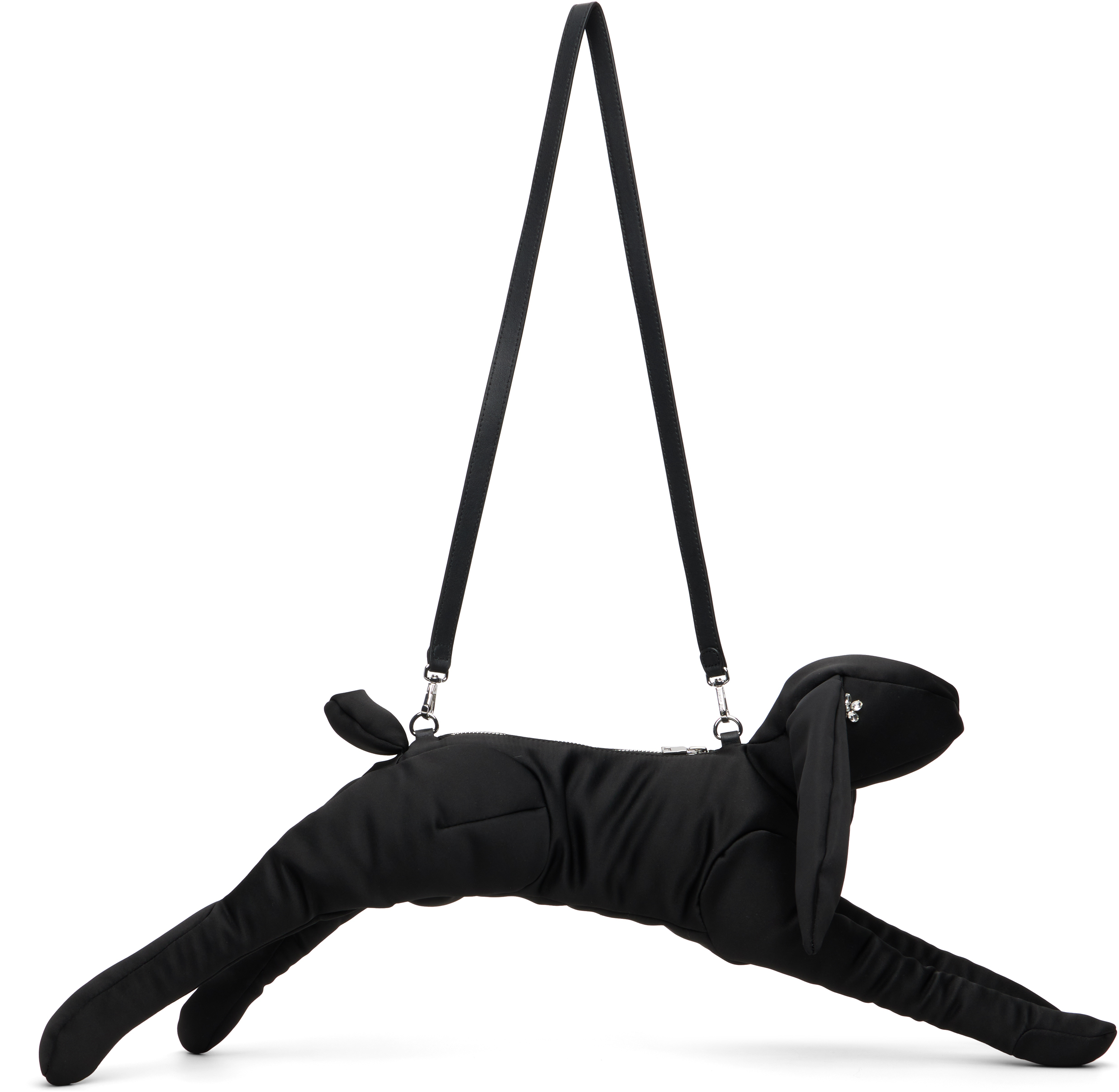 Simone Rochaのブラック Hare サテン クロスボディバッグがセール中