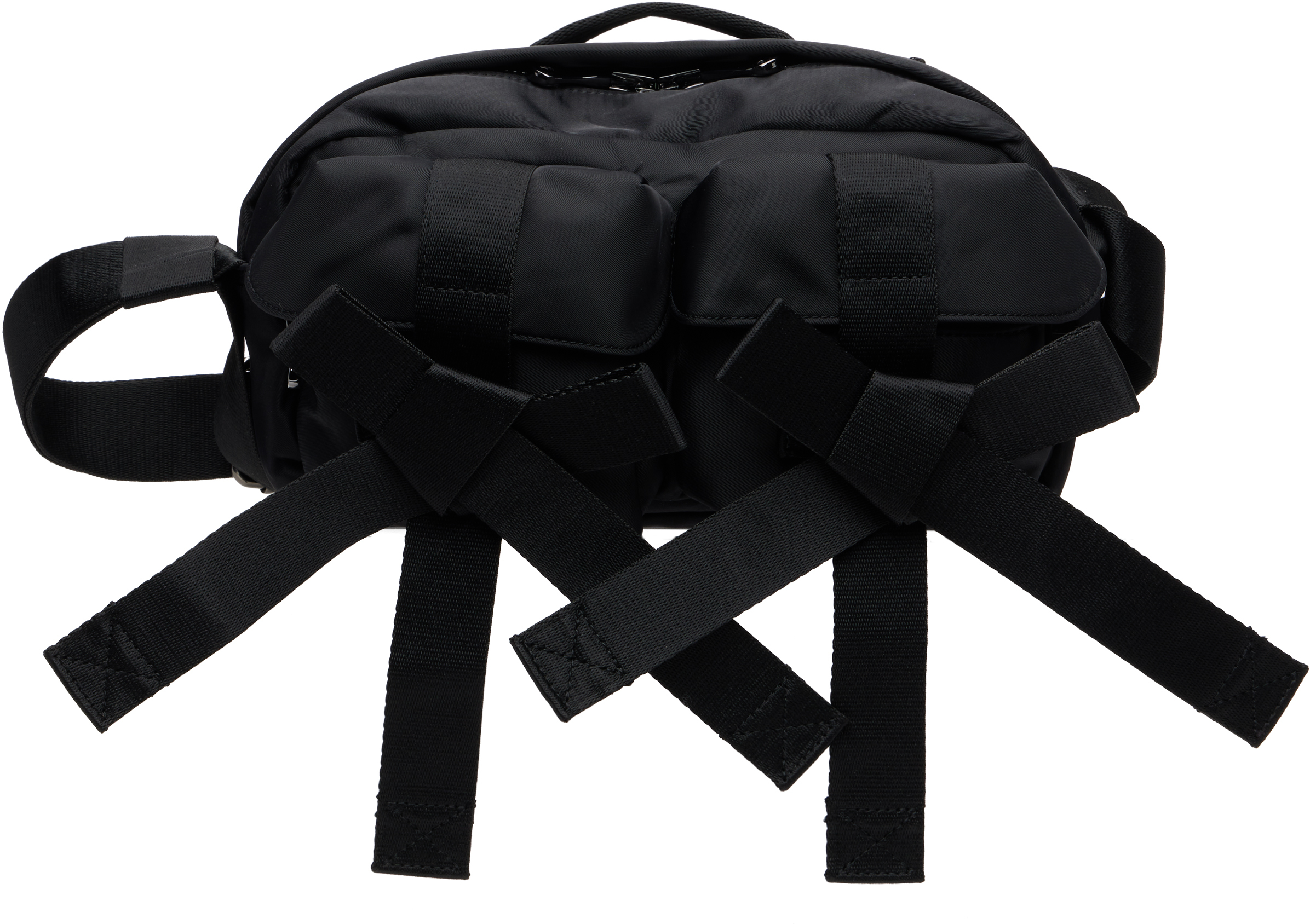 Simone Rocha Black Beaded Classic Bow Crossbody Bag In Black