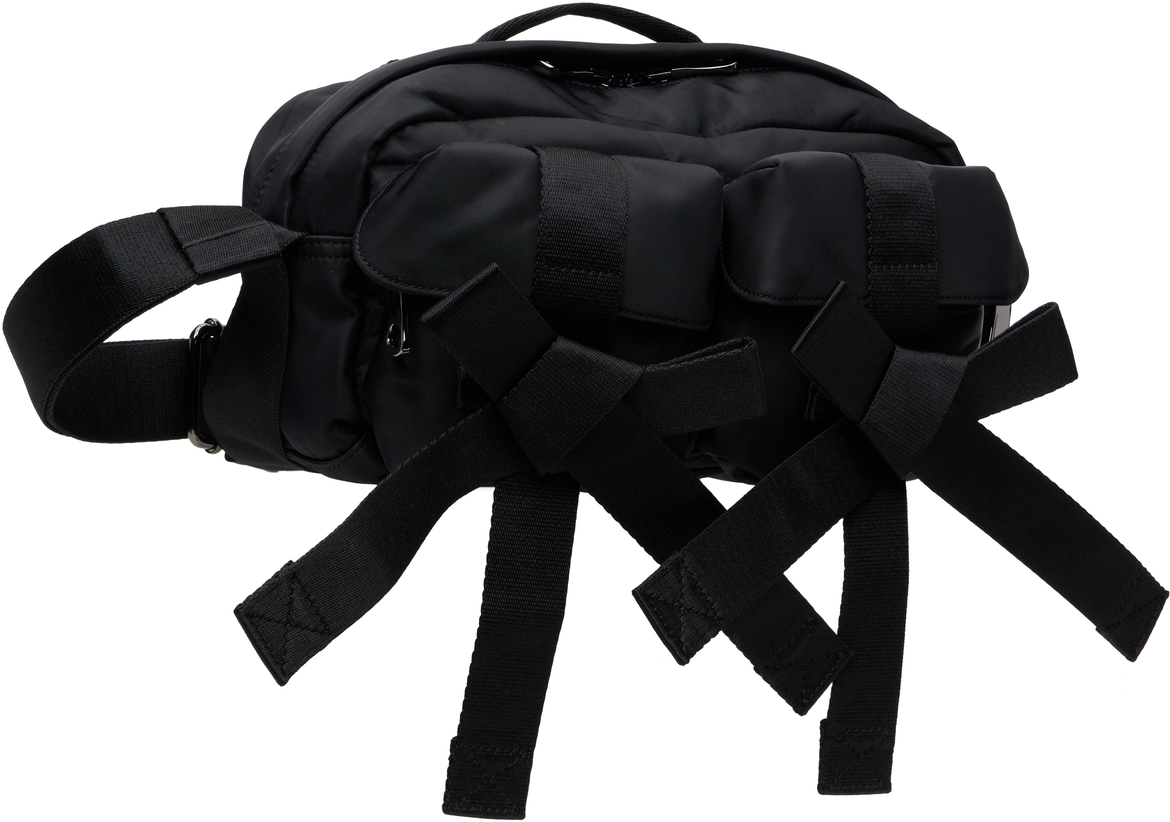 Simone Rocha Black Beaded Classic Bow Crossbody Bag In Black