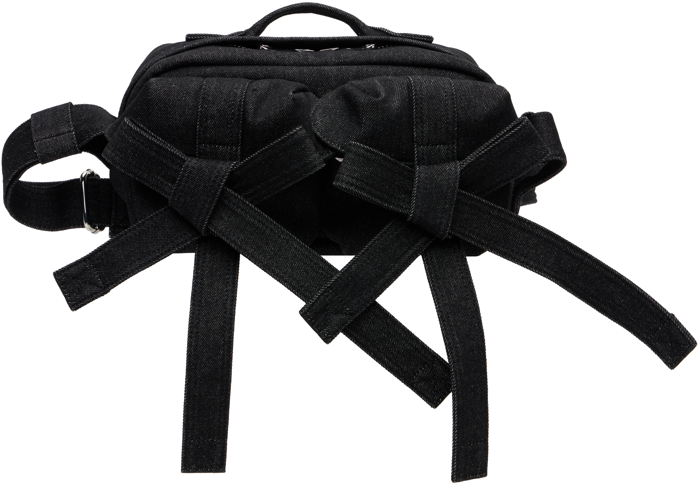 simone rochaバッグストラップ Simone Rochaのブラック Classic Bow クロスボディバッグがセール中