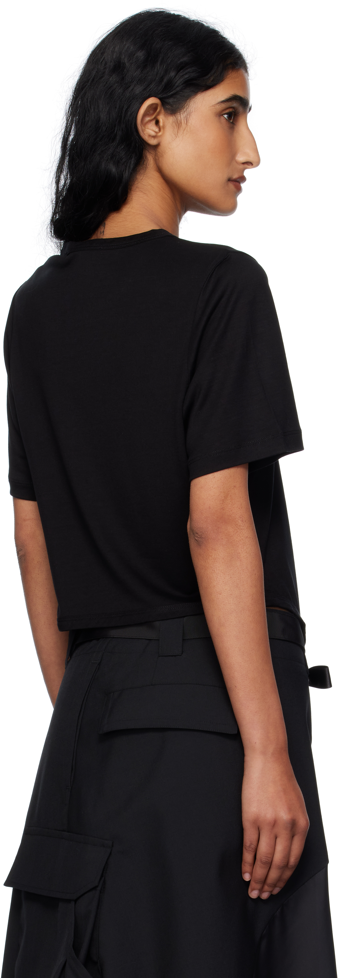 Simone Rocha Black Bow Tail Easy T-shirt In Black