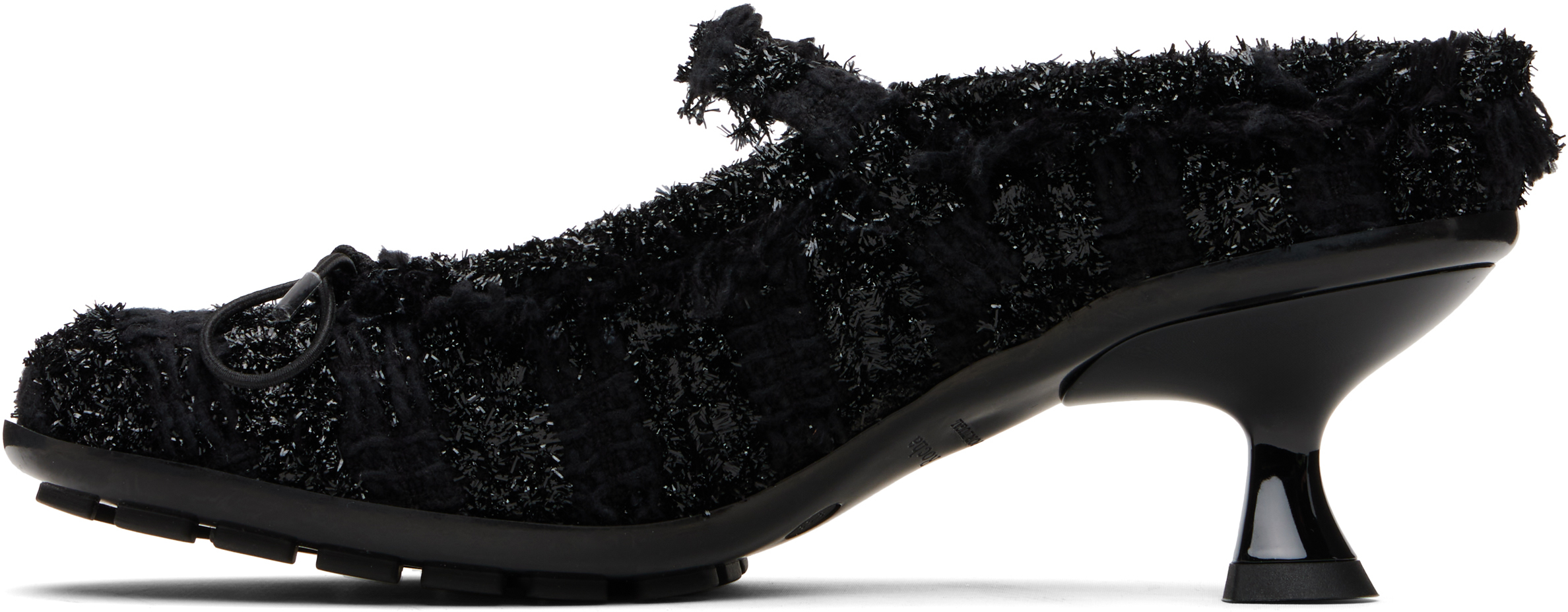 Simone Rocha Black Grip Mule Heels In Black