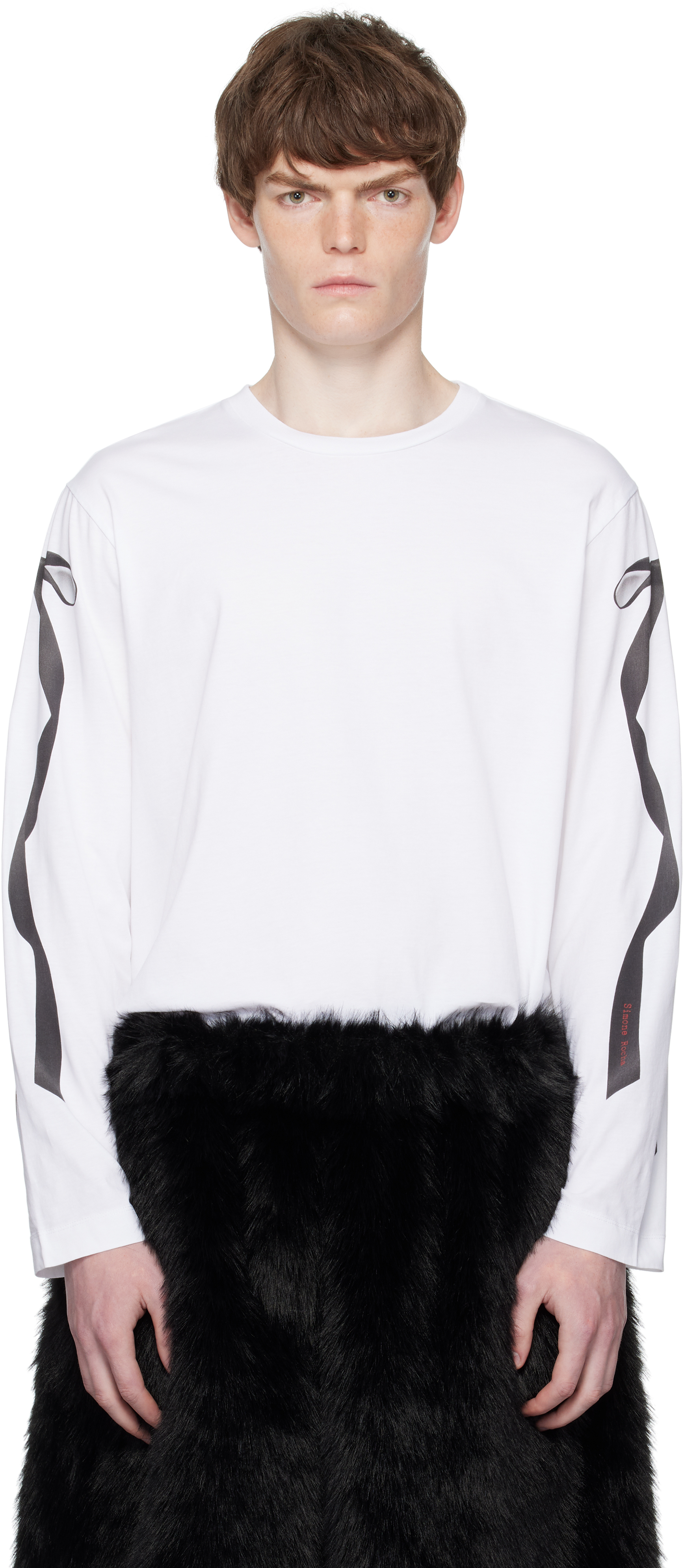 SIMONE ROCHA【関税・送料込】リボンコットンジャージー Tシャツ org.jpg