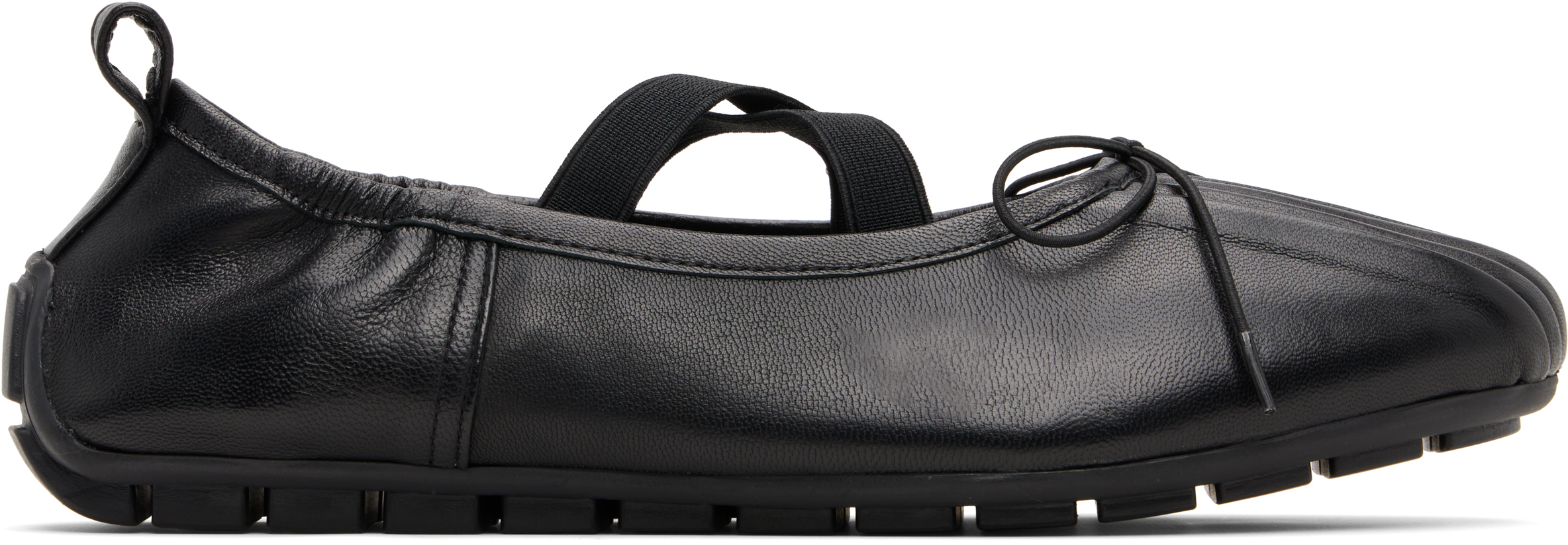 Black Grip Ballerina Flats