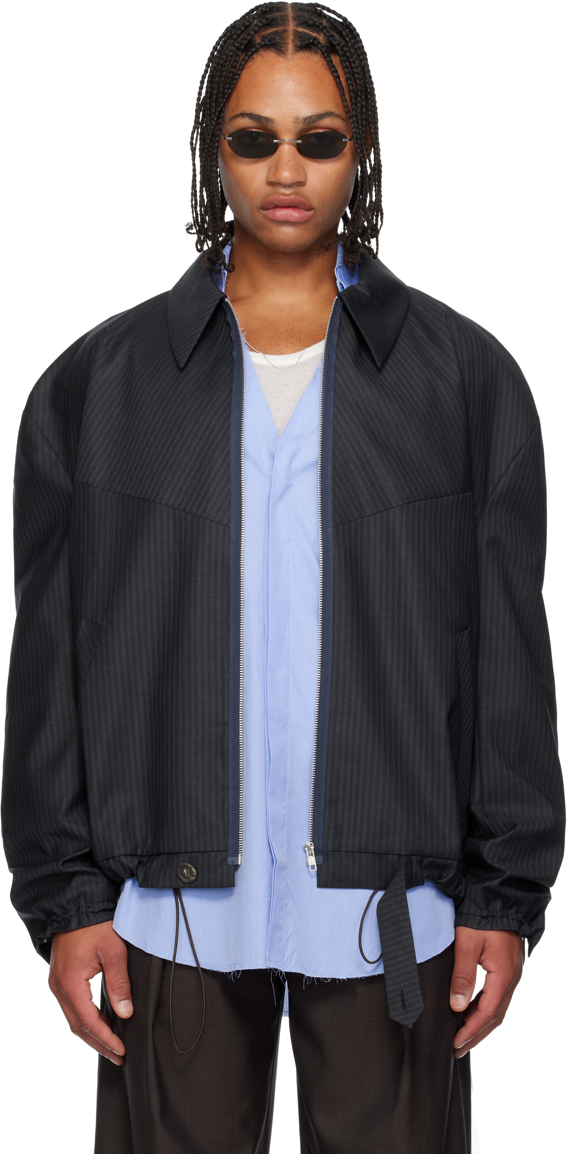Sonia Carrasco Gray Tracksuit Jacket In Black
