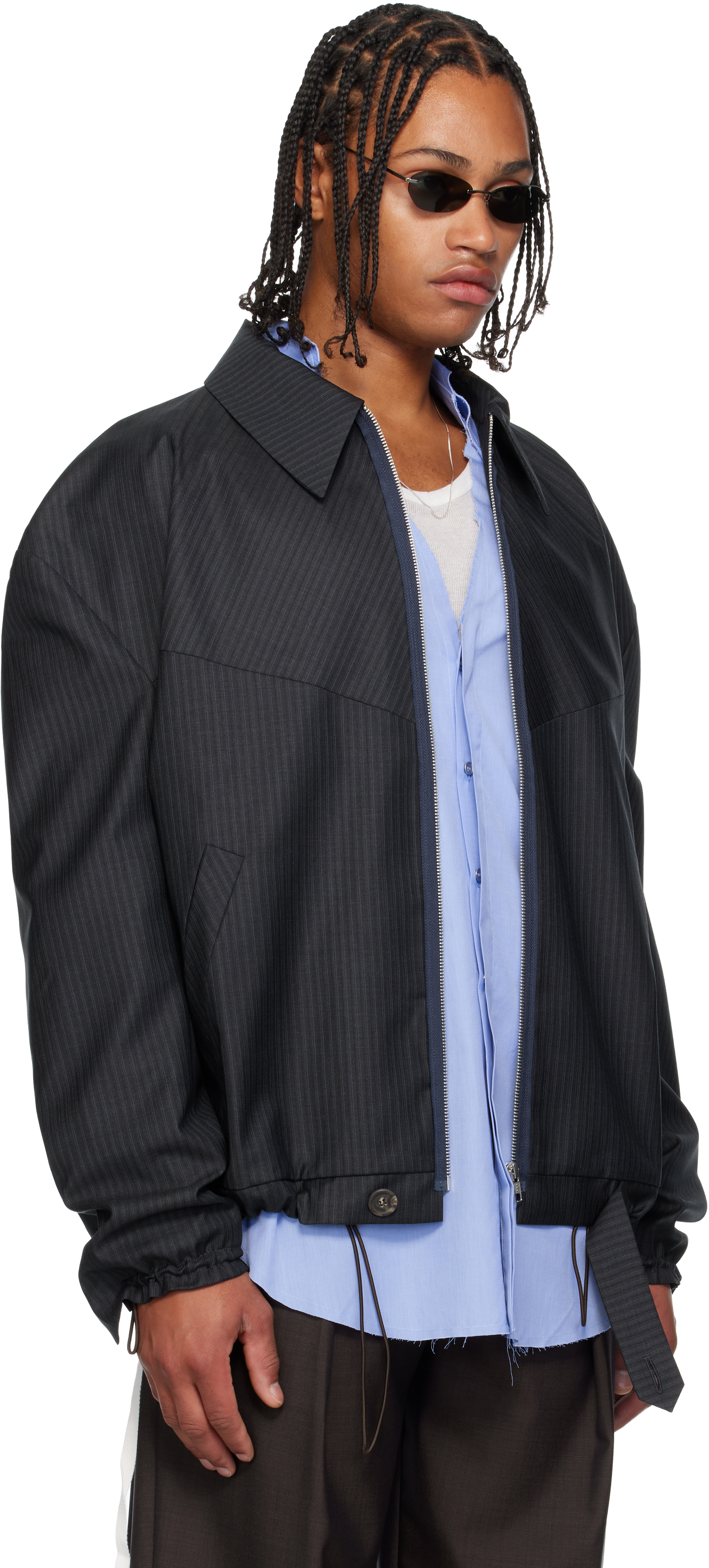 Sonia Carrasco Gray Tracksuit Jacket In Black