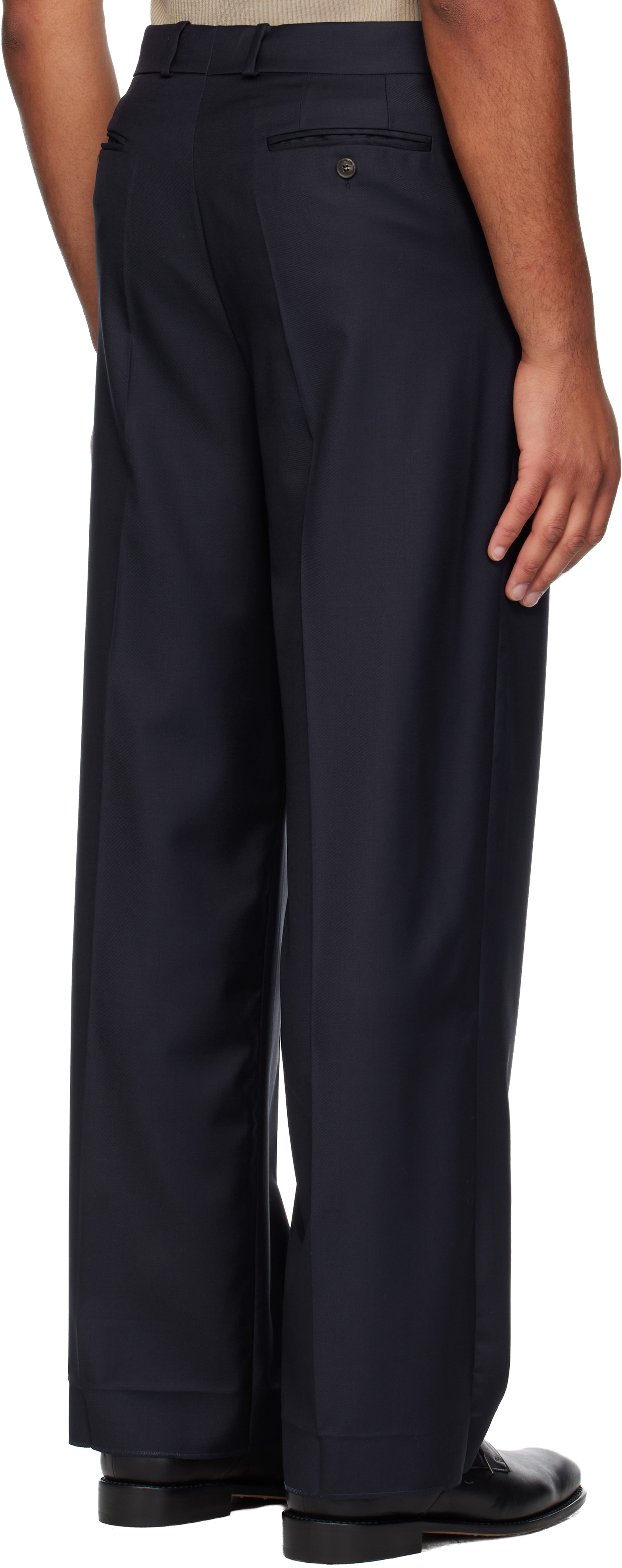 Sonia Carrasco Navy Fundamental Trousers In Blue