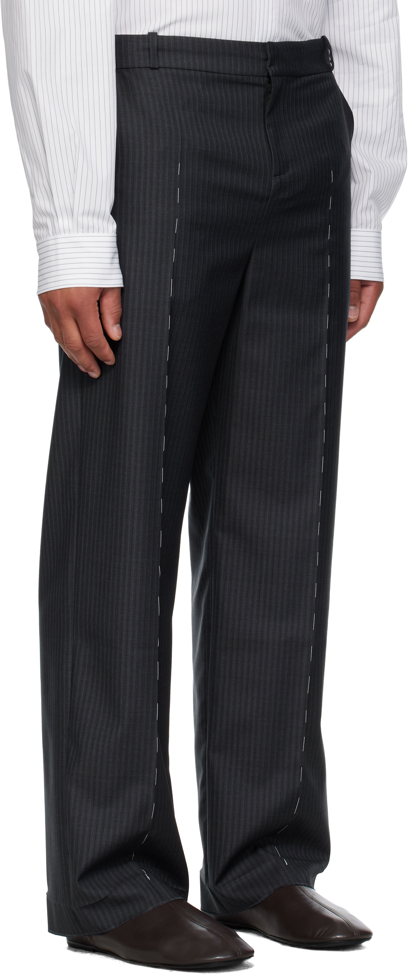 Sonia Carrasco Gray Fundamental Trousers In Black