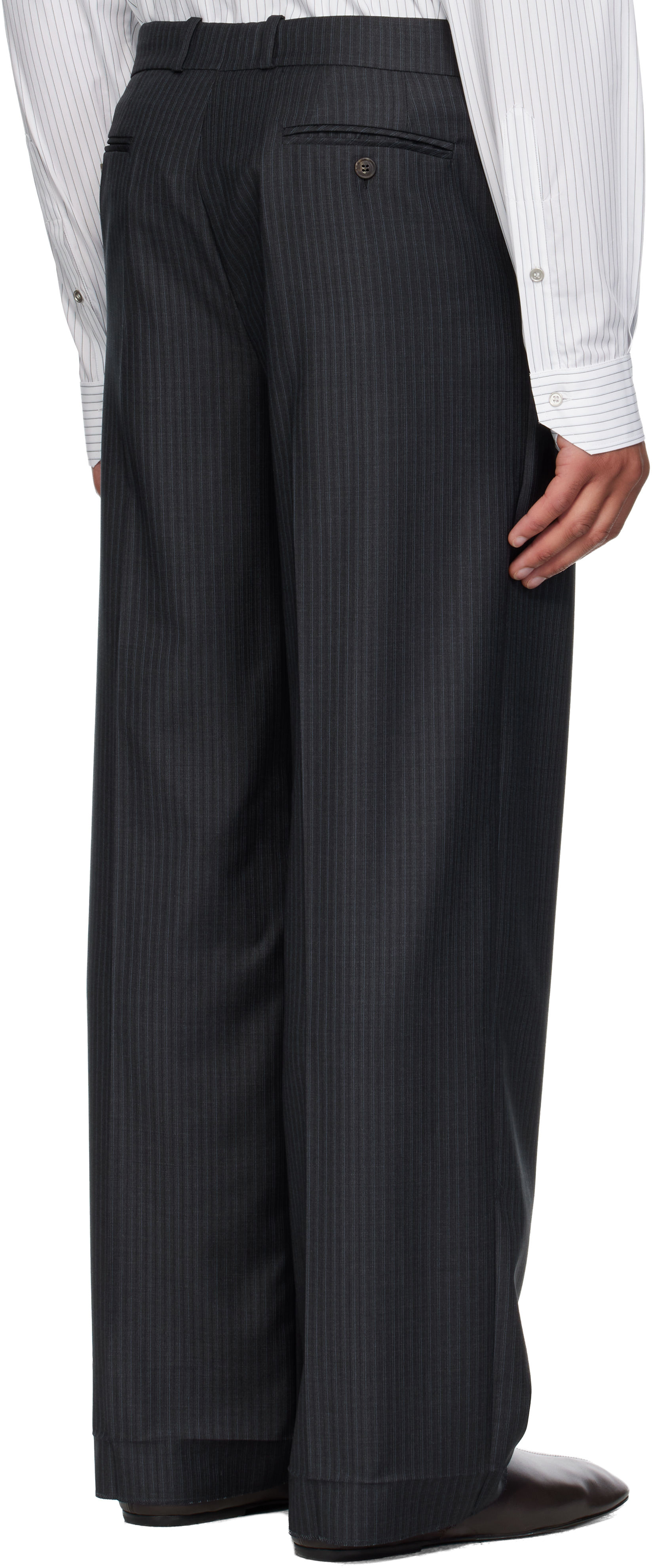 Sonia Carrasco Gray Fundamental Trousers In Black
