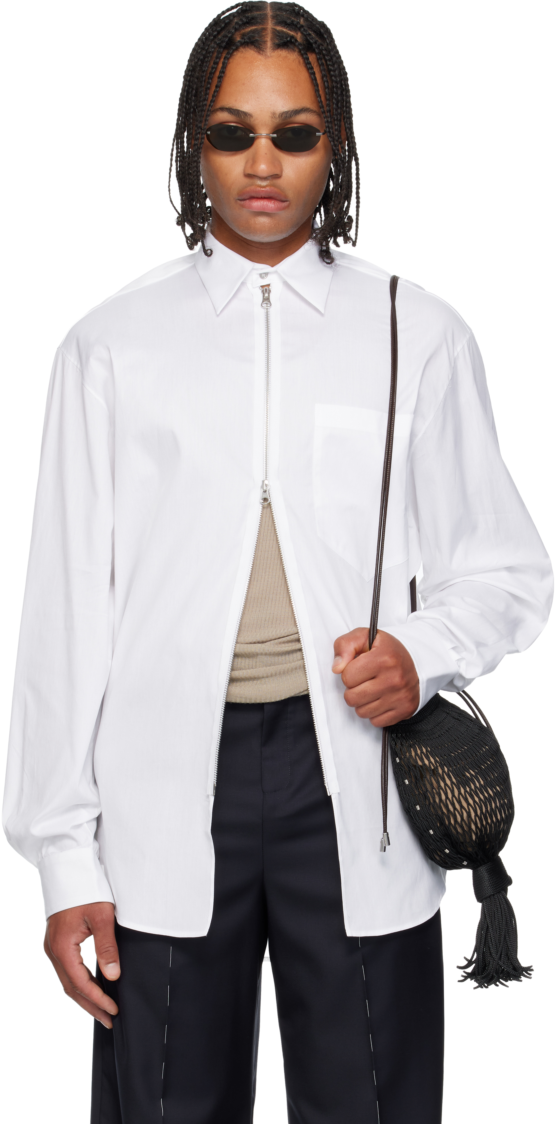 Sonia Carrasco White Zipped Shirt In White