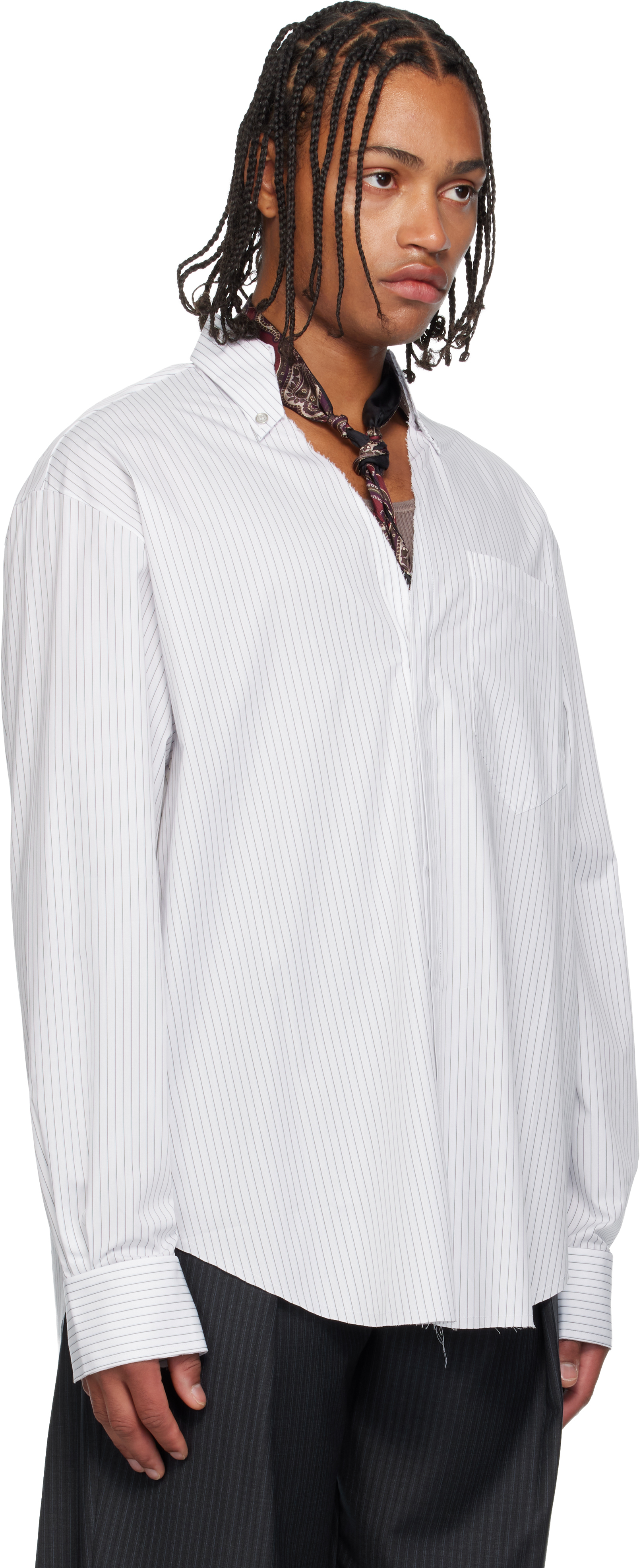 Sonia Carrasco White Cut Collar Shirt In White