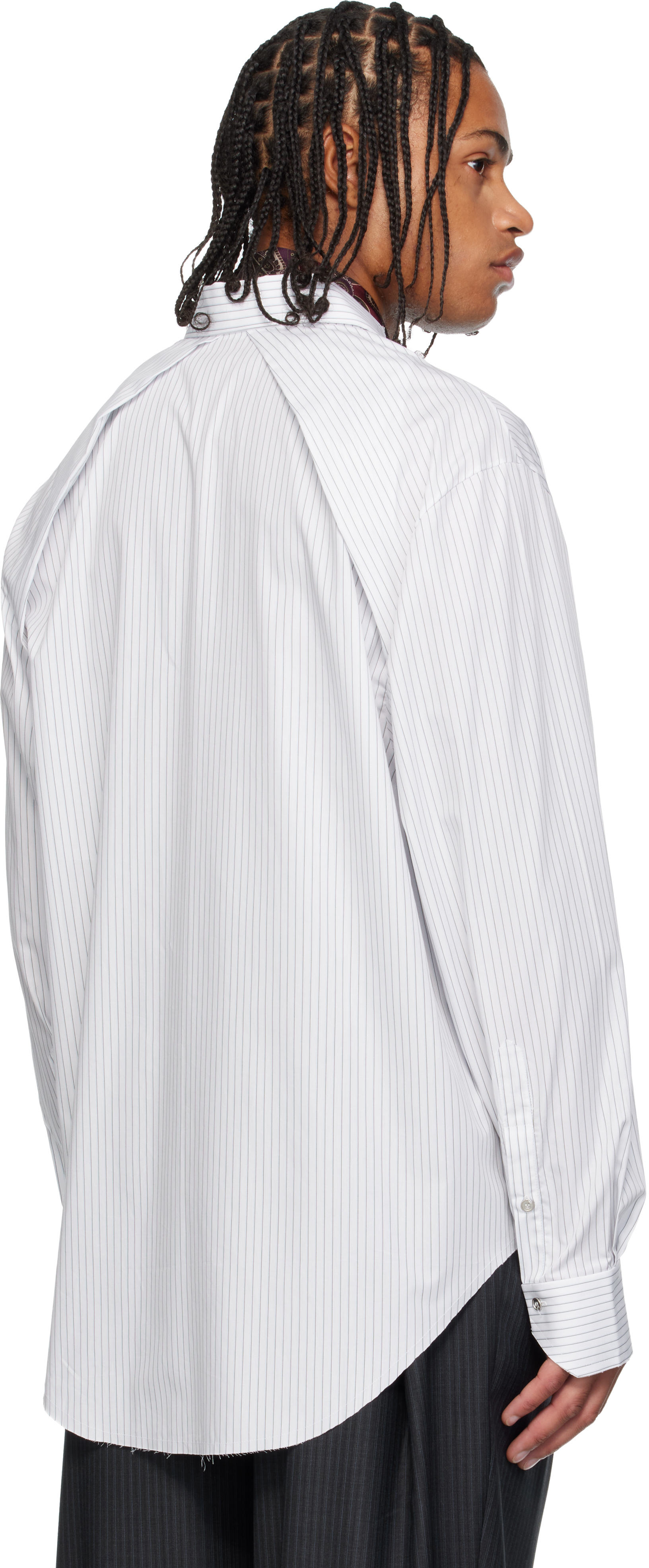 Sonia Carrasco White Cut Collar Shirt In White