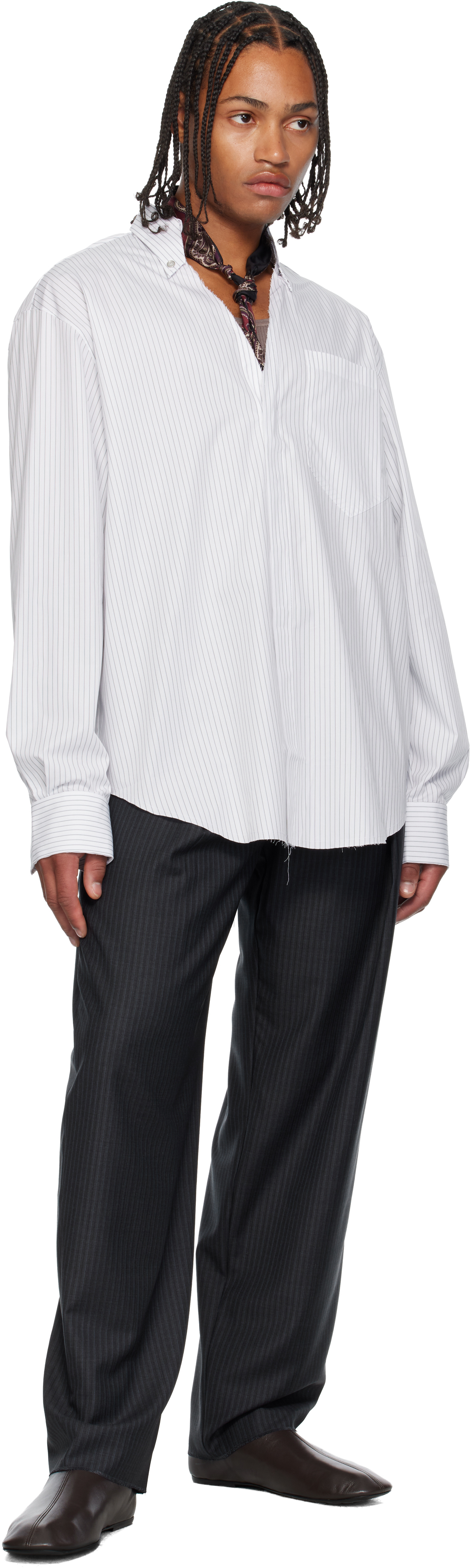 Sonia Carrasco White Cut Collar Shirt In White