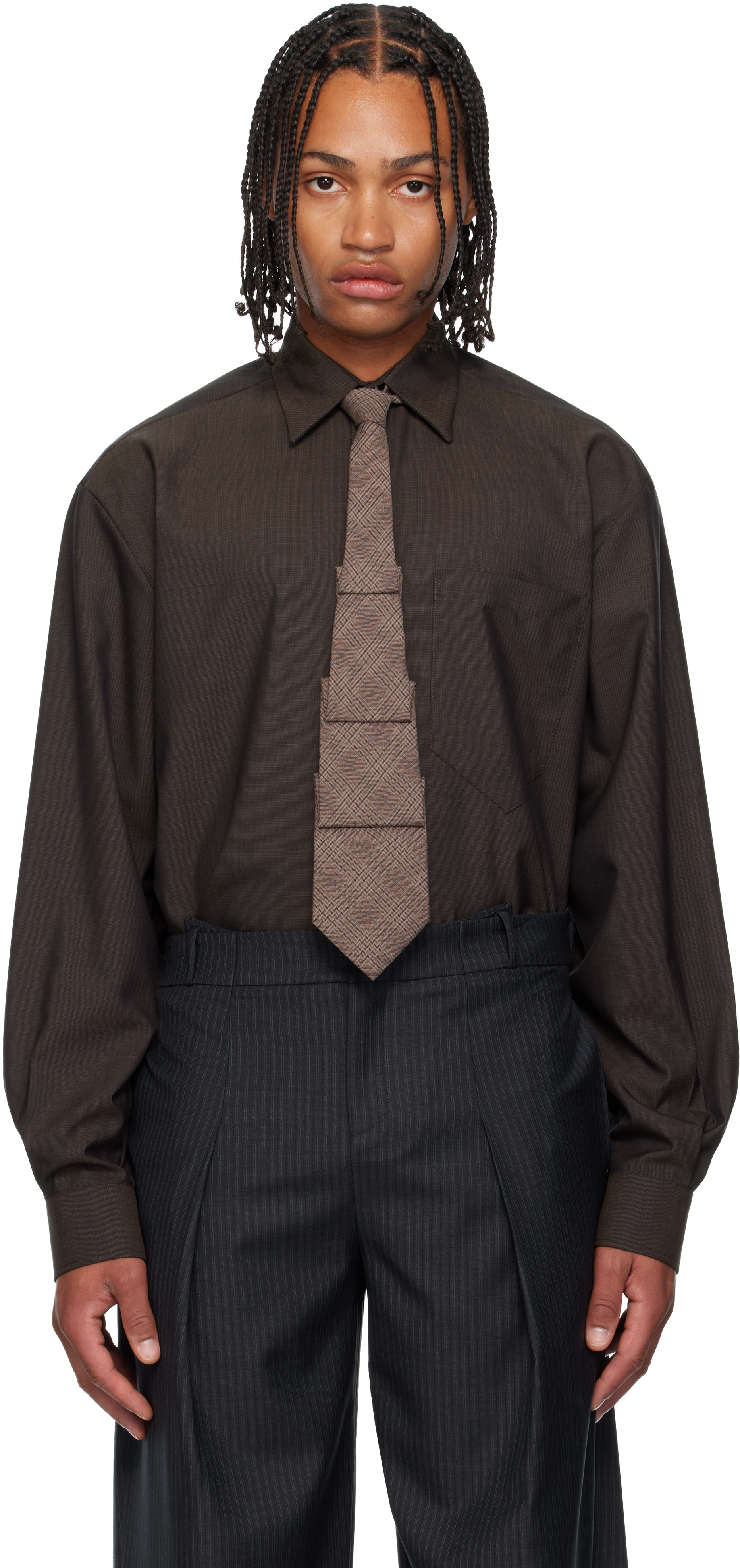 Sonia Carrasco Brown Fundamental Shirt In Brown