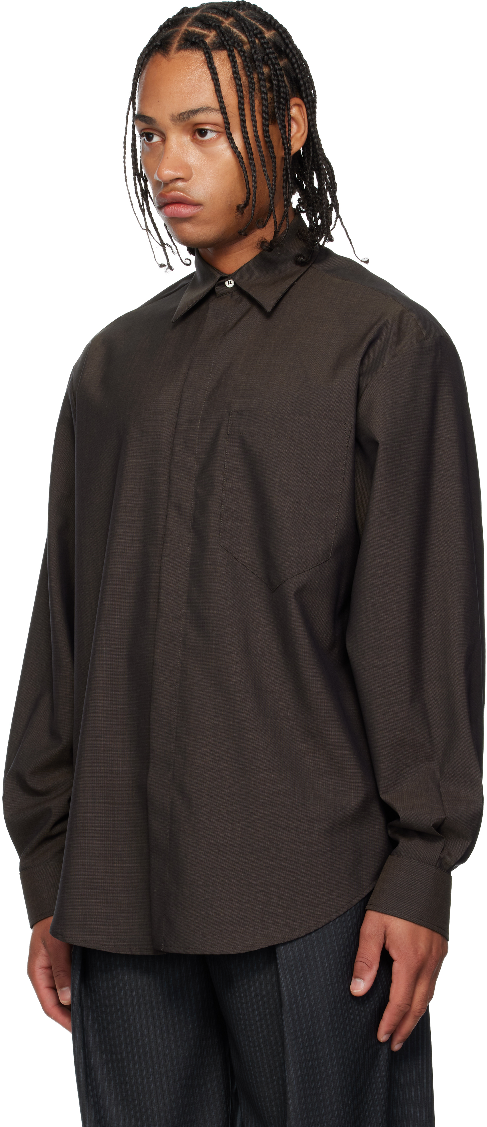 Sonia Carrasco Brown Fundamental Shirt In Brown