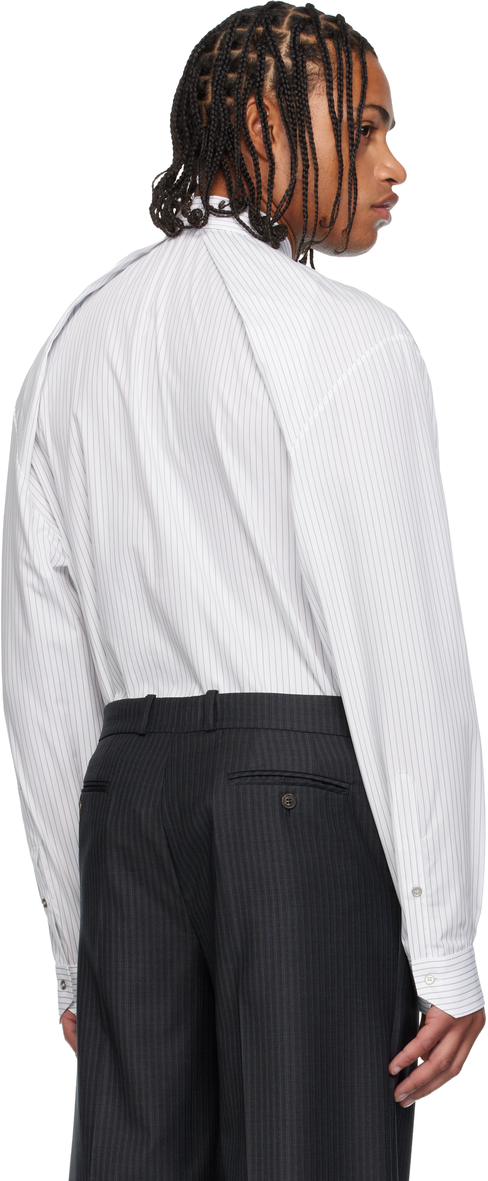 Sonia Carrasco White Fundamental Poplin Pinstripe Shirt In White