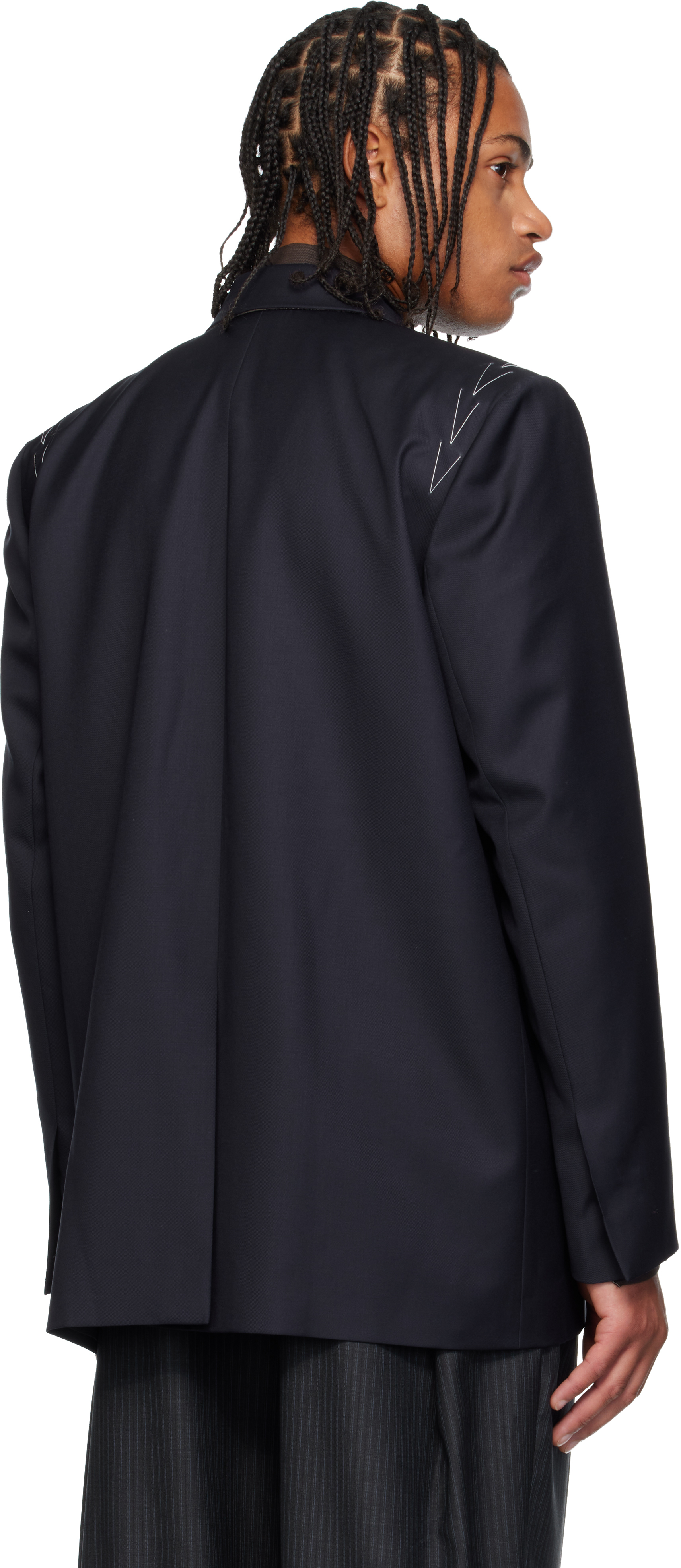 Sonia Carrasco Navy Fundamental Blazer In Blue