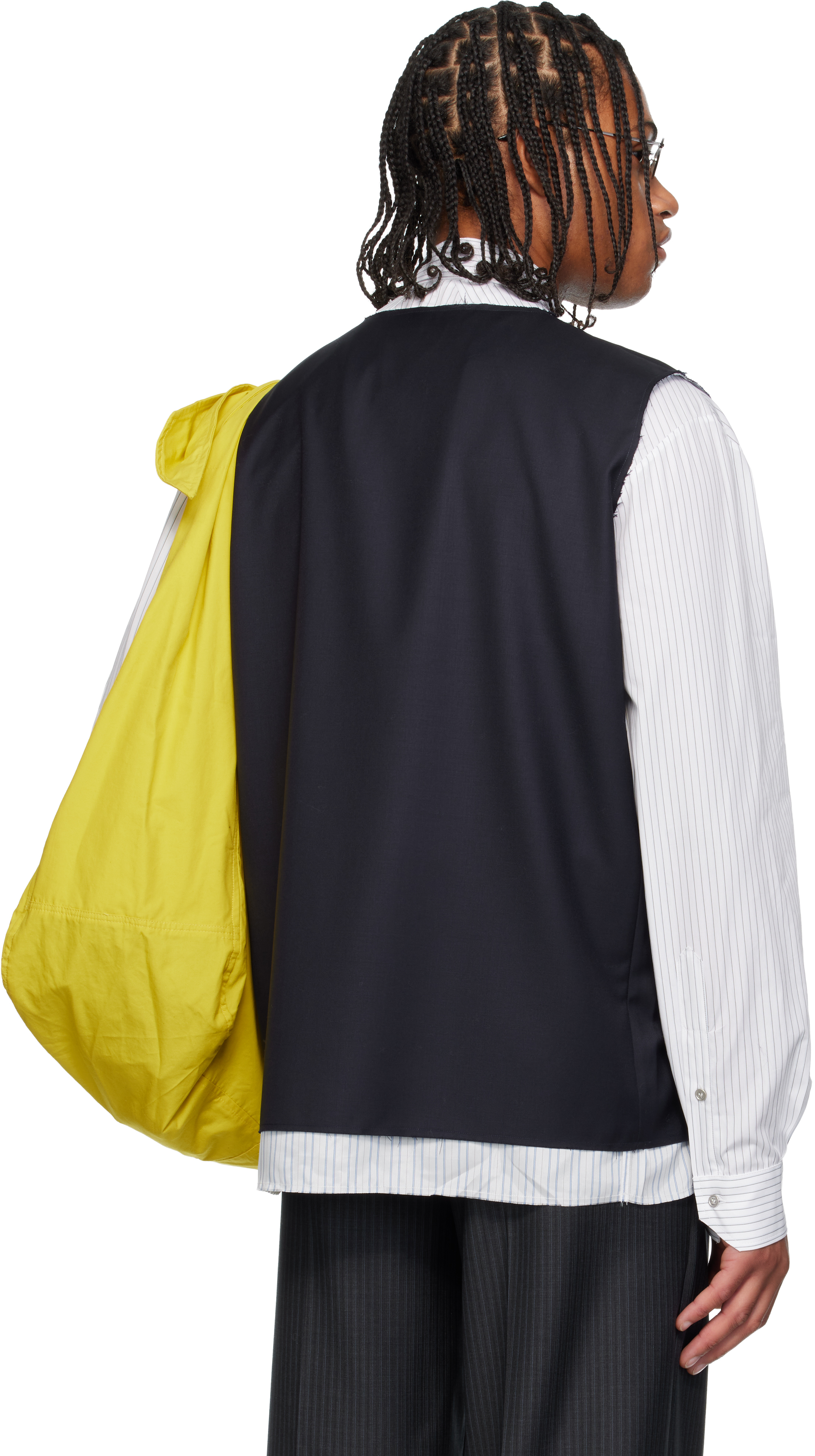 Sonia Carrasco Navy Sleeveless Tailored T-shirt In Black