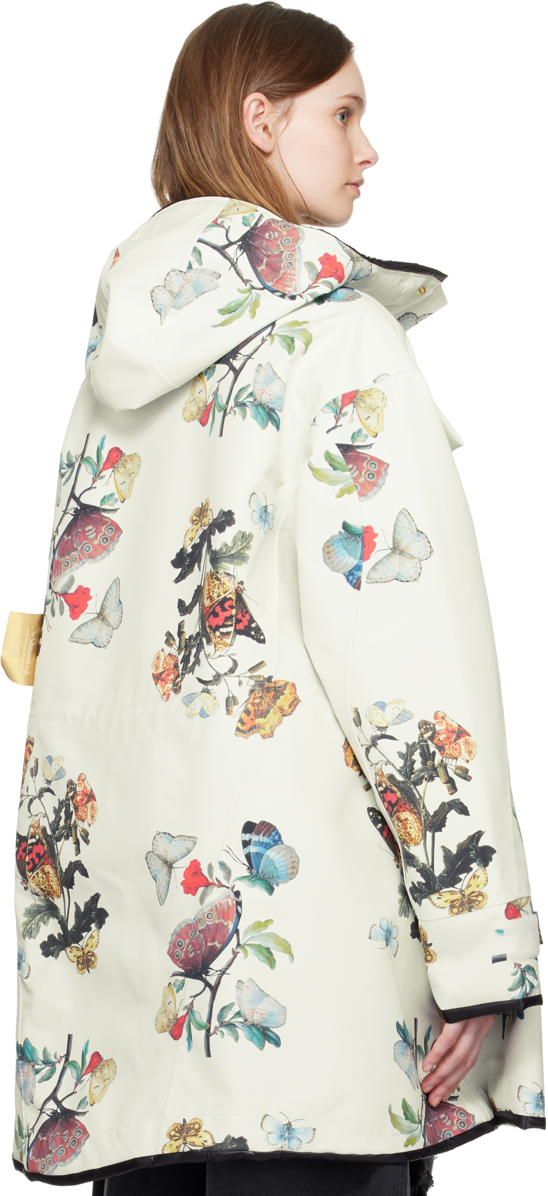 Undercover Off-white Floral Technical Coat In White