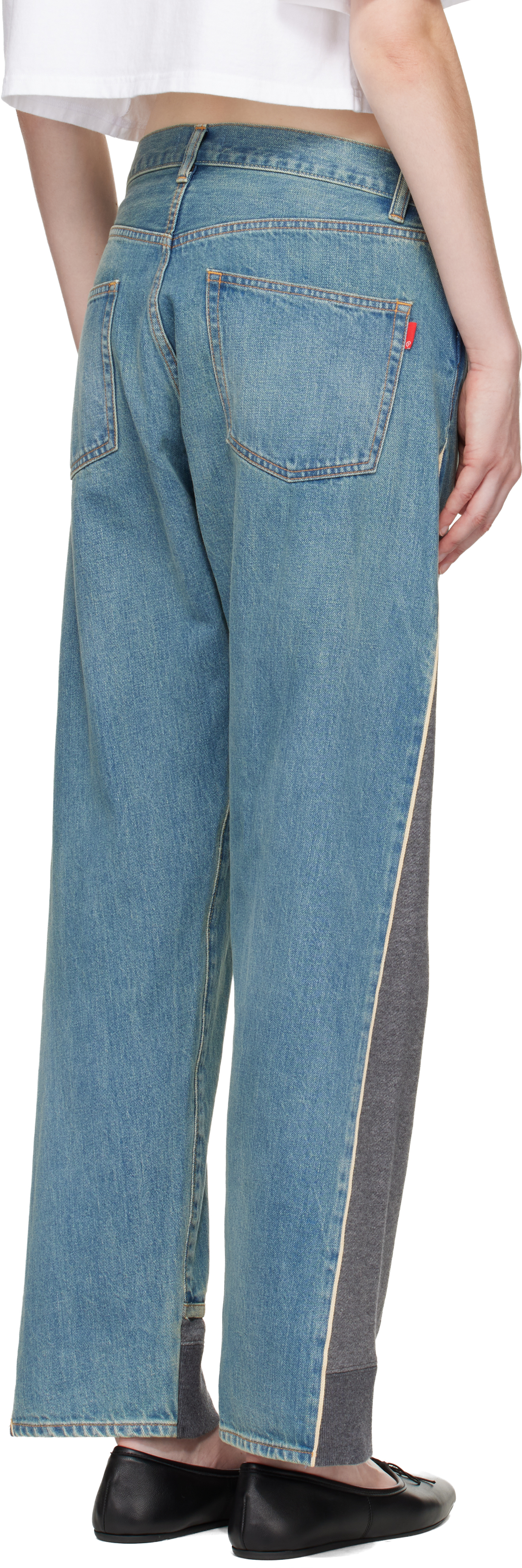 Undercover Blue & Gray Up2e1503 Jeans In Purple