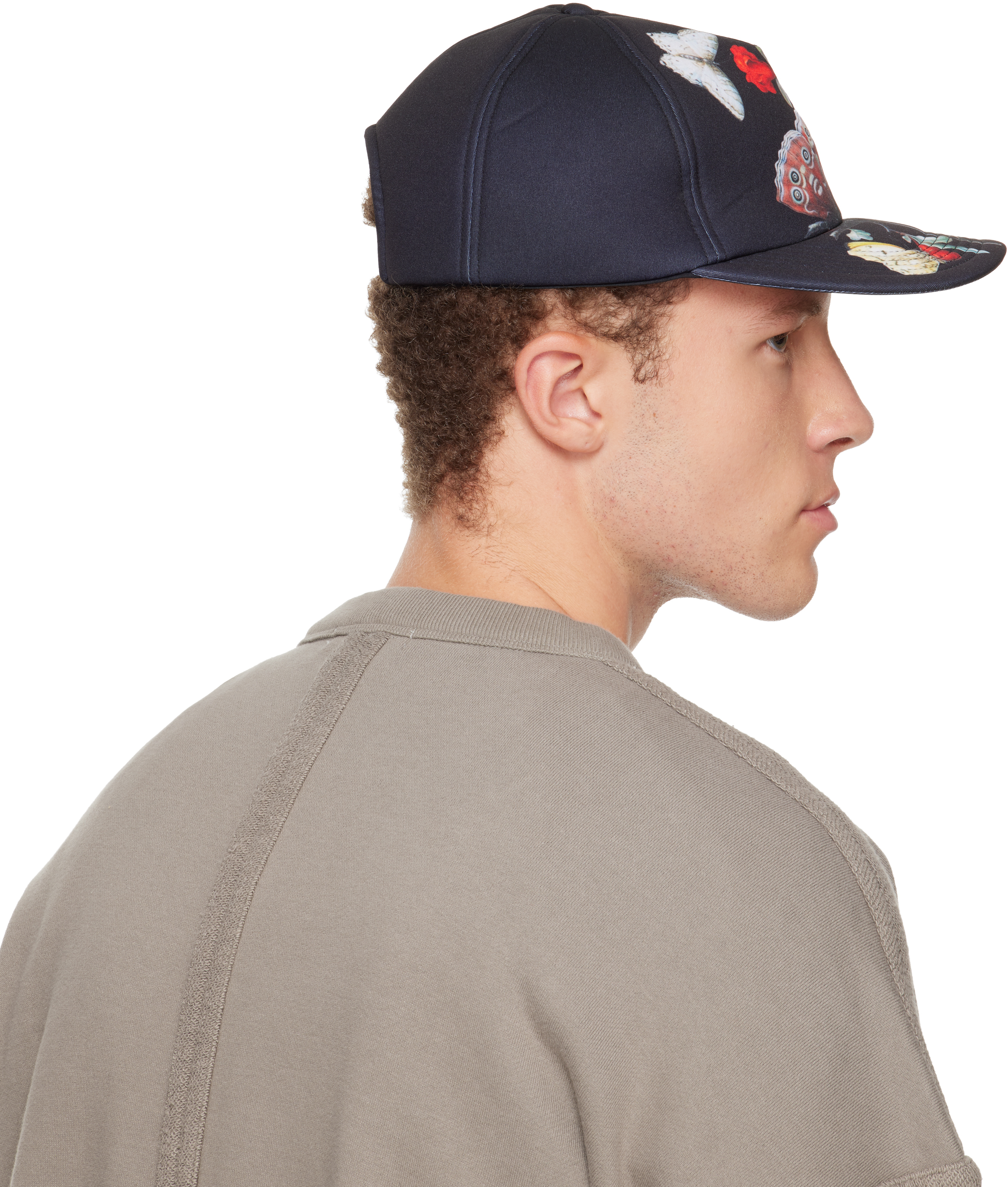 Undercover Black Seasonal Print Cap In Black