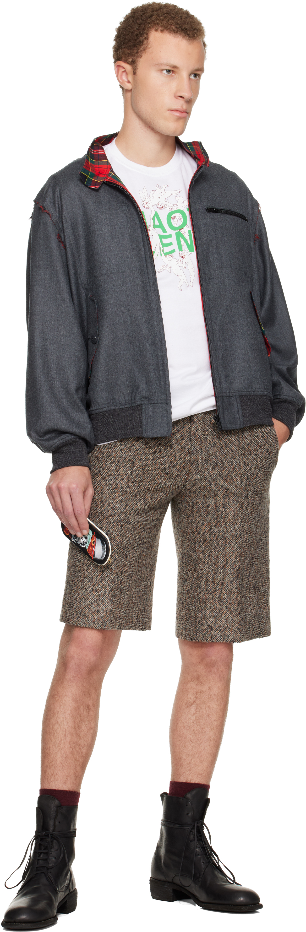 Undercover Multicolor Uc2e1p95-1 Teddy Bear Pouch In Black