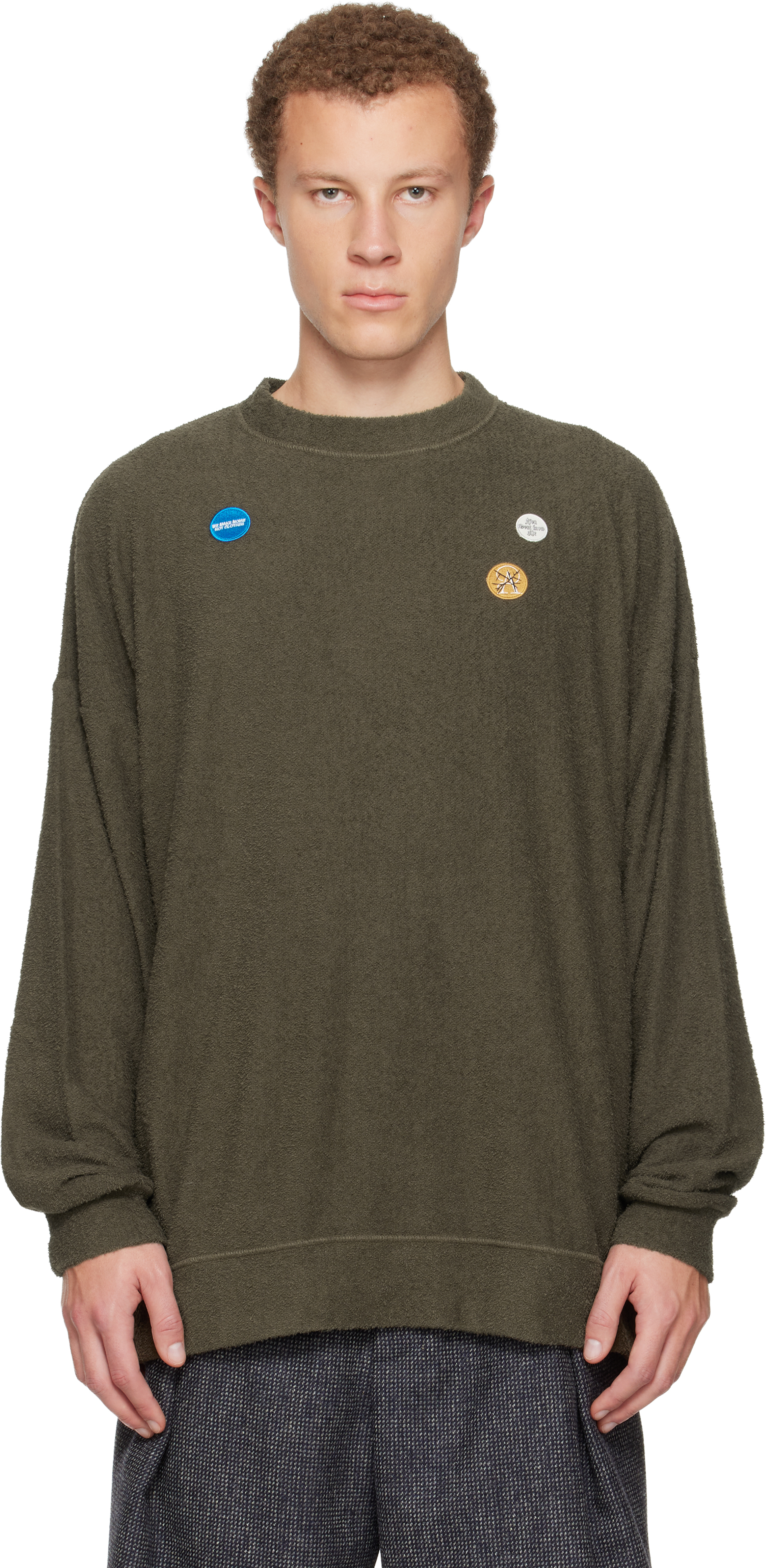 Undercover Khaki Up2e4801 Sweater In Green