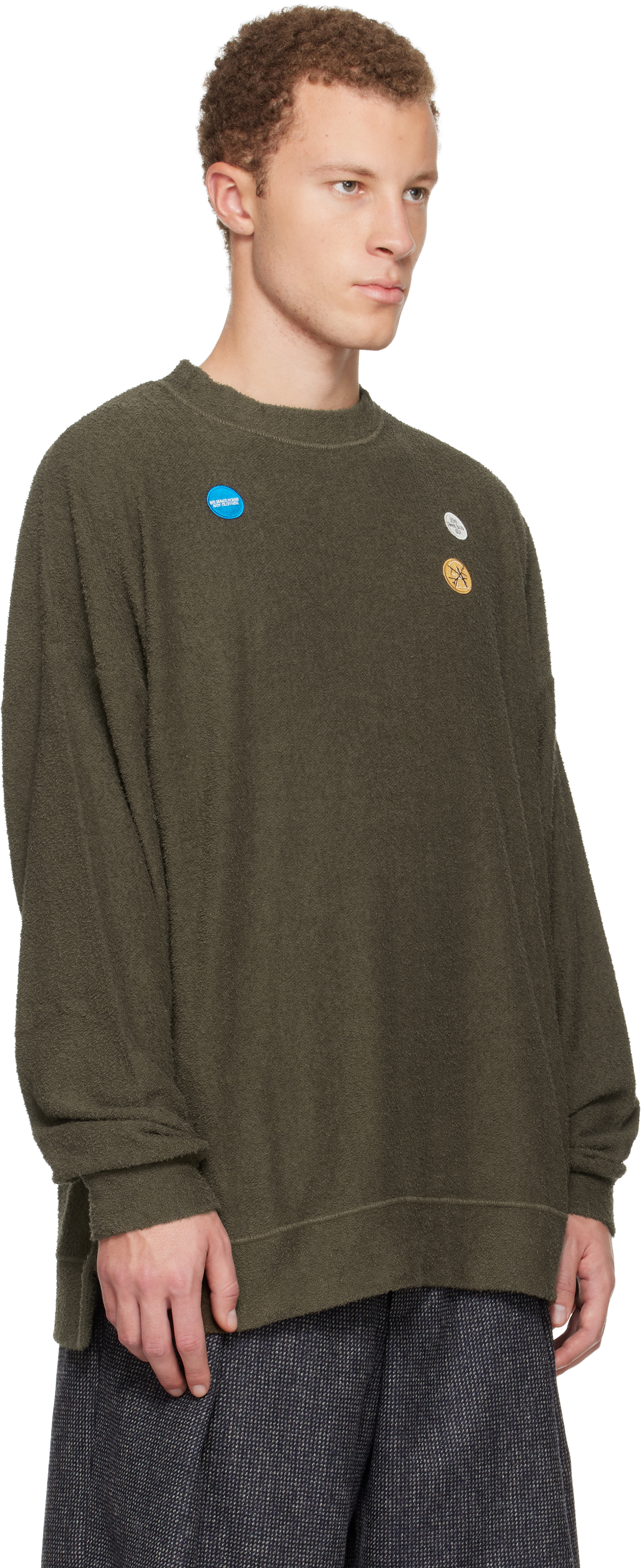 Undercover Khaki Up2e4801 Sweater In Green