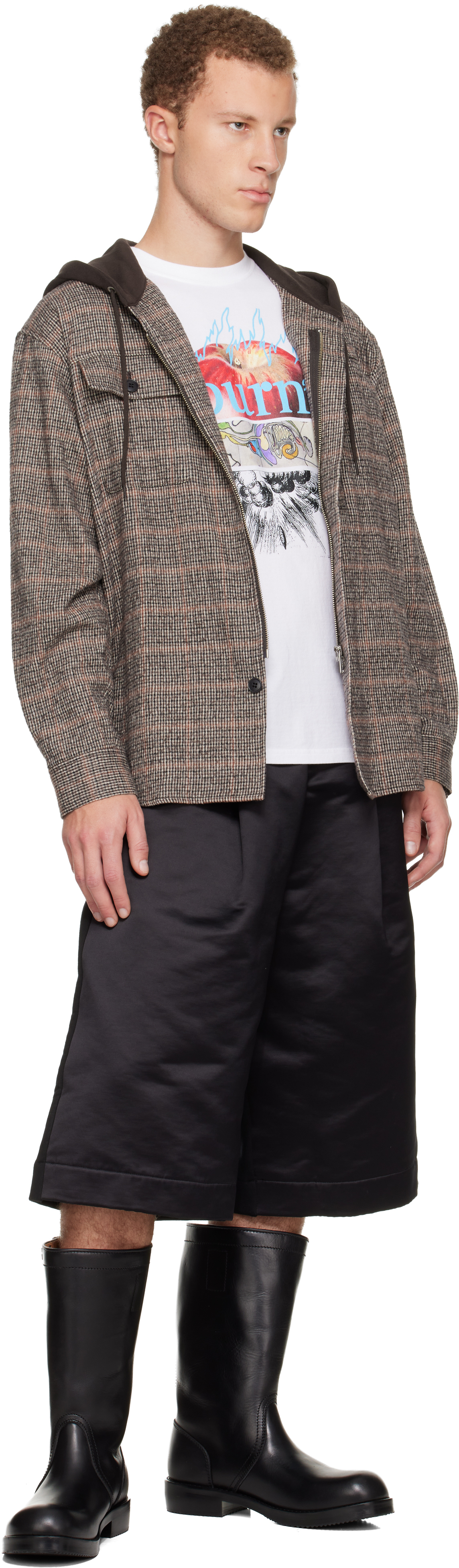 Undercover Brown Up2e4407-1 Hoodie In Animal Print