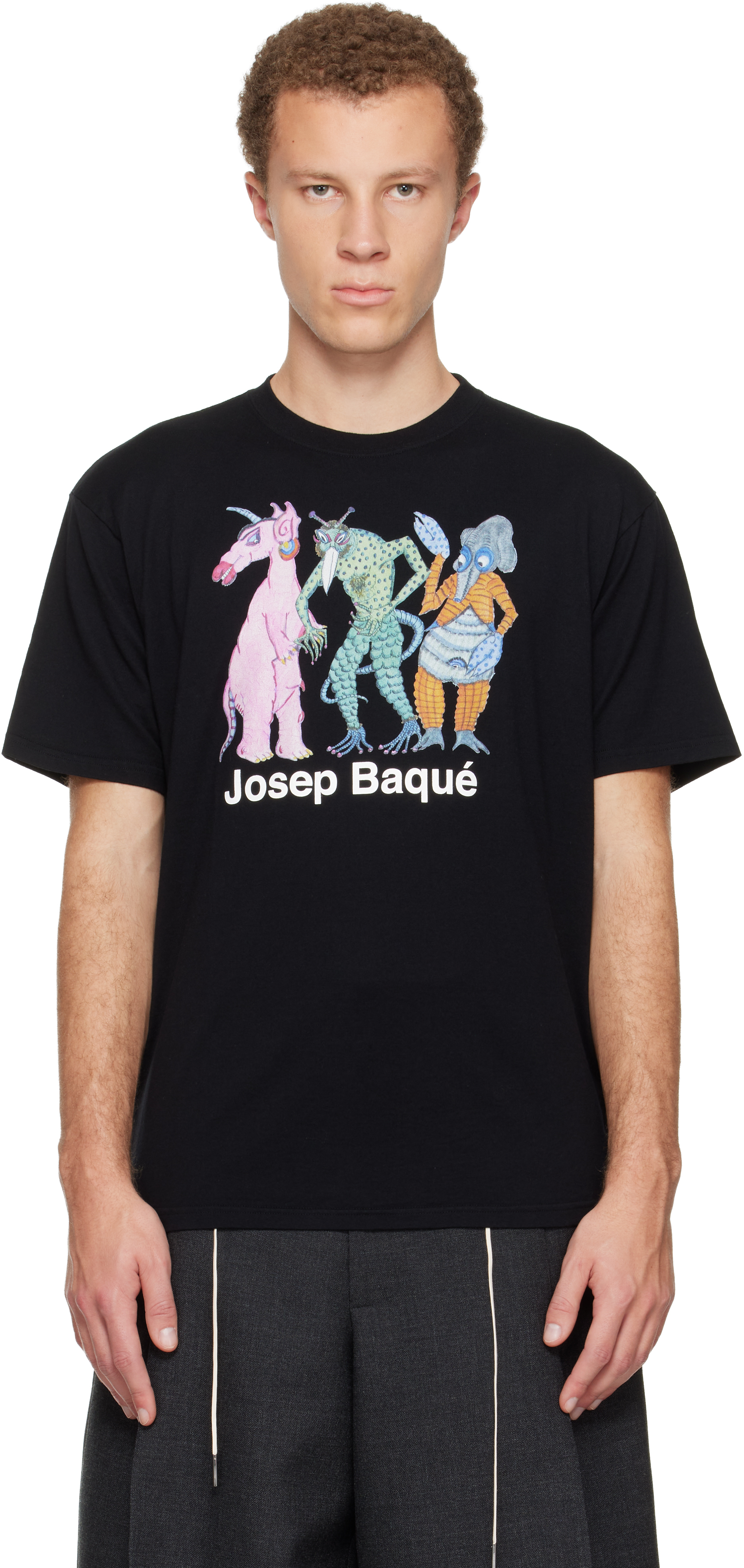 Undercover Black Uc2e3804 T-shirt In Black