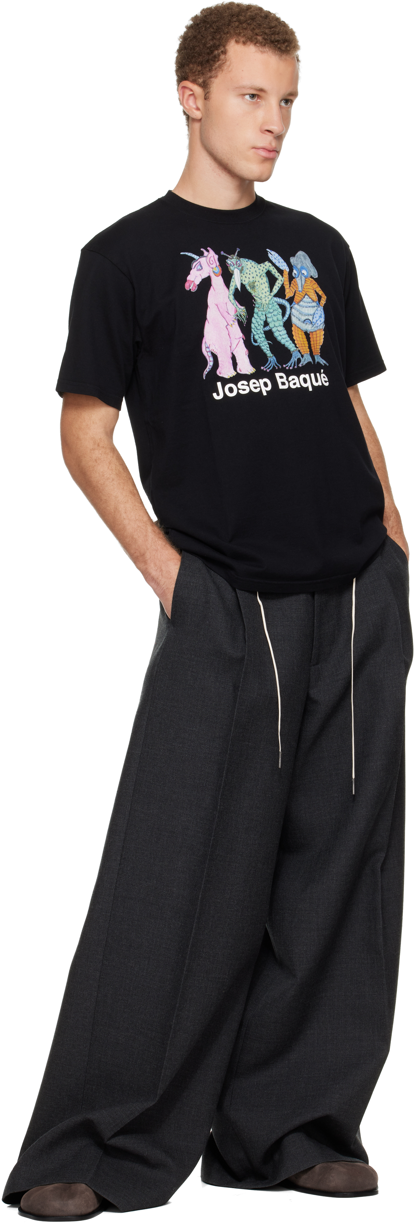 Undercover Black Uc2e3804 T-shirt In Black