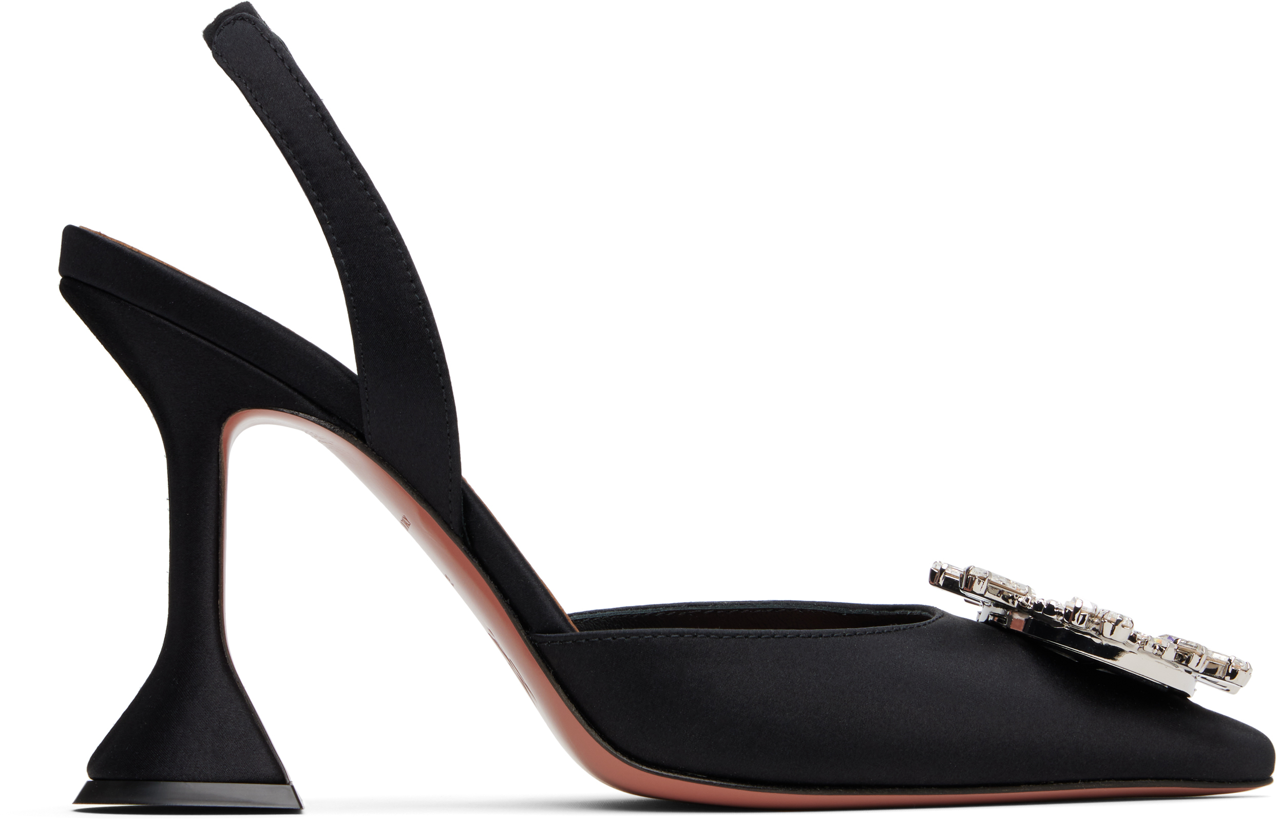 Amina Muaddi Black Begum Sling Heels