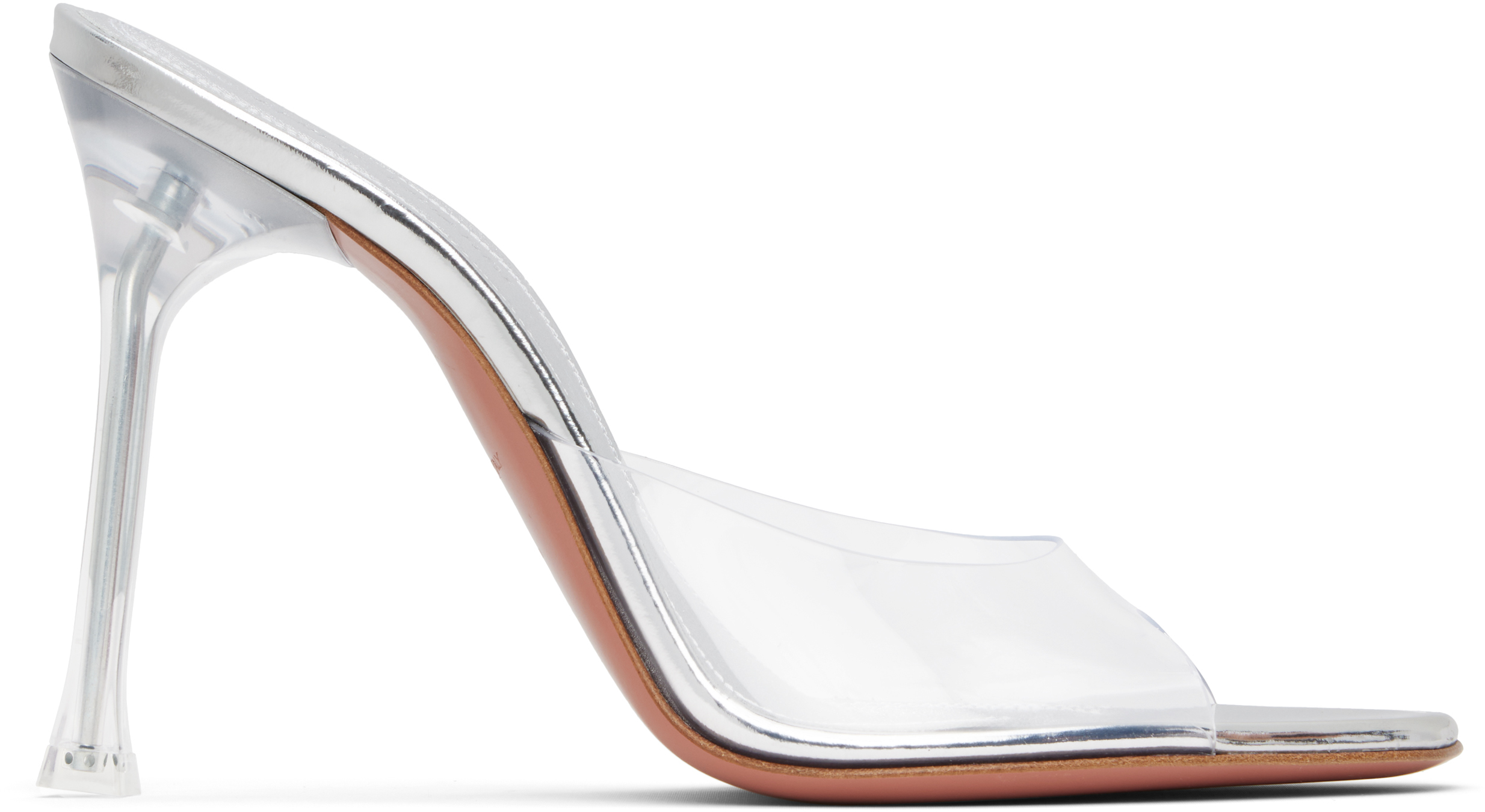 Amina Muaddi Ssense Exclusive Transparent Alexa Glass 105 Heeled Sandals
