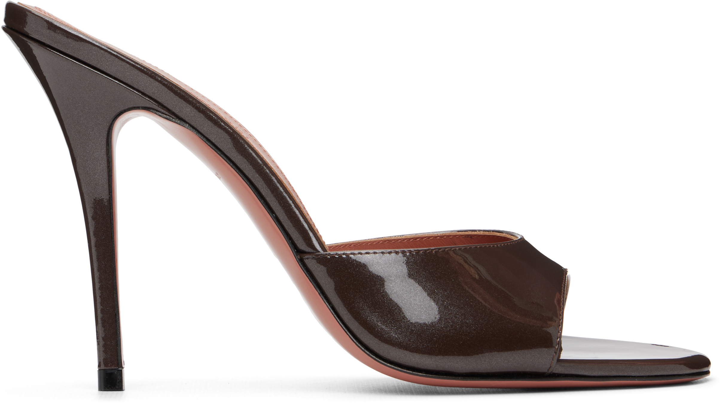 Taupe Elodie Slipper 105 Heeled Sandals by Amina Muaddi on Sale