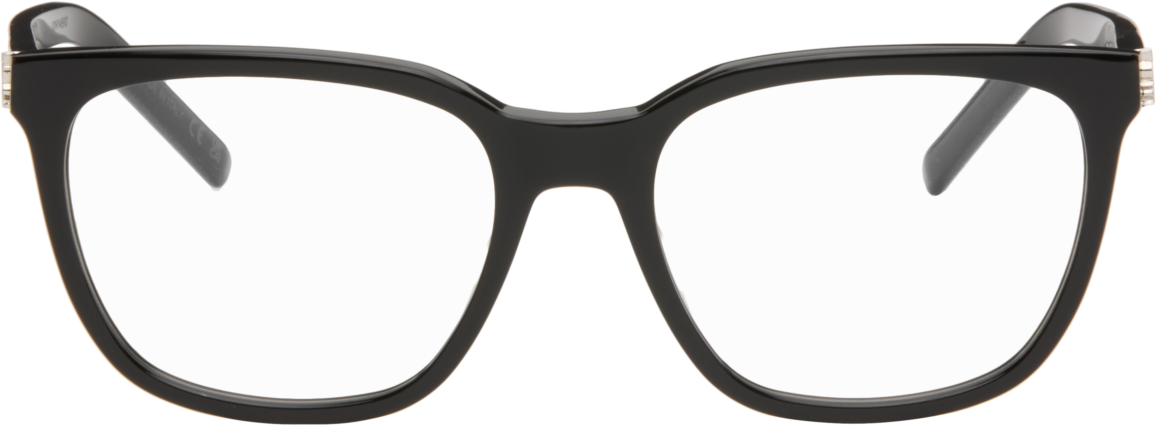 Saint Laurent Black Monogram Squared Sl M129 Glasses In Black