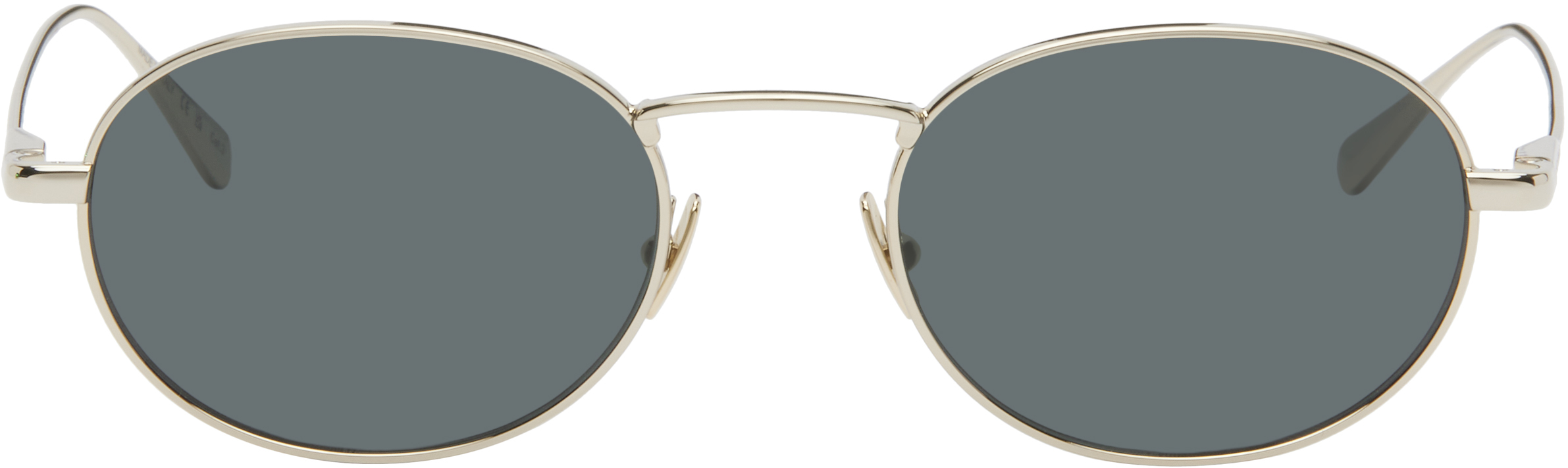 Saint Laurent: ゴールド SL 799 サングラス | SSENSE 日本