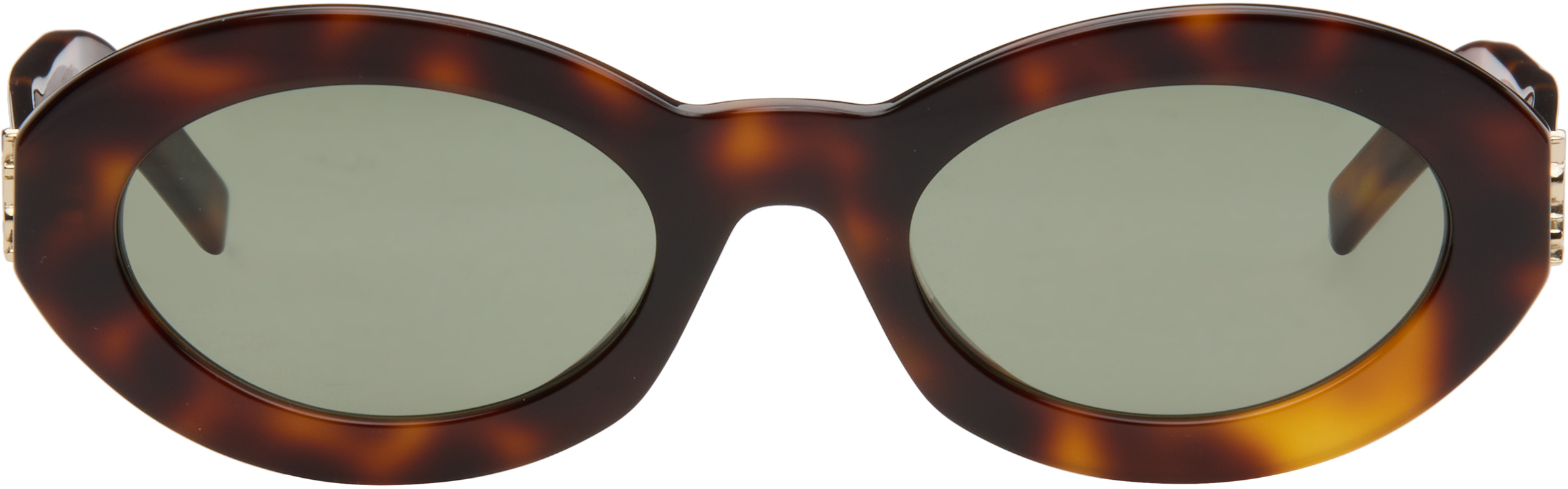Saint Laurent Women\'s Havana Round Sunglasses! Saint Laurent Sl M148 Recycled Acetate Round Sunglasses In  main image 3