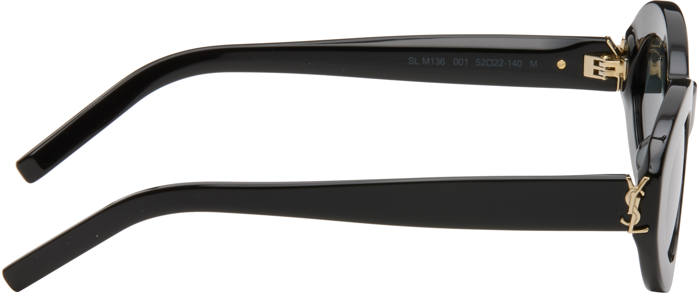 Saint Laurent Eyewear Oval Frame Sunglasses In Black