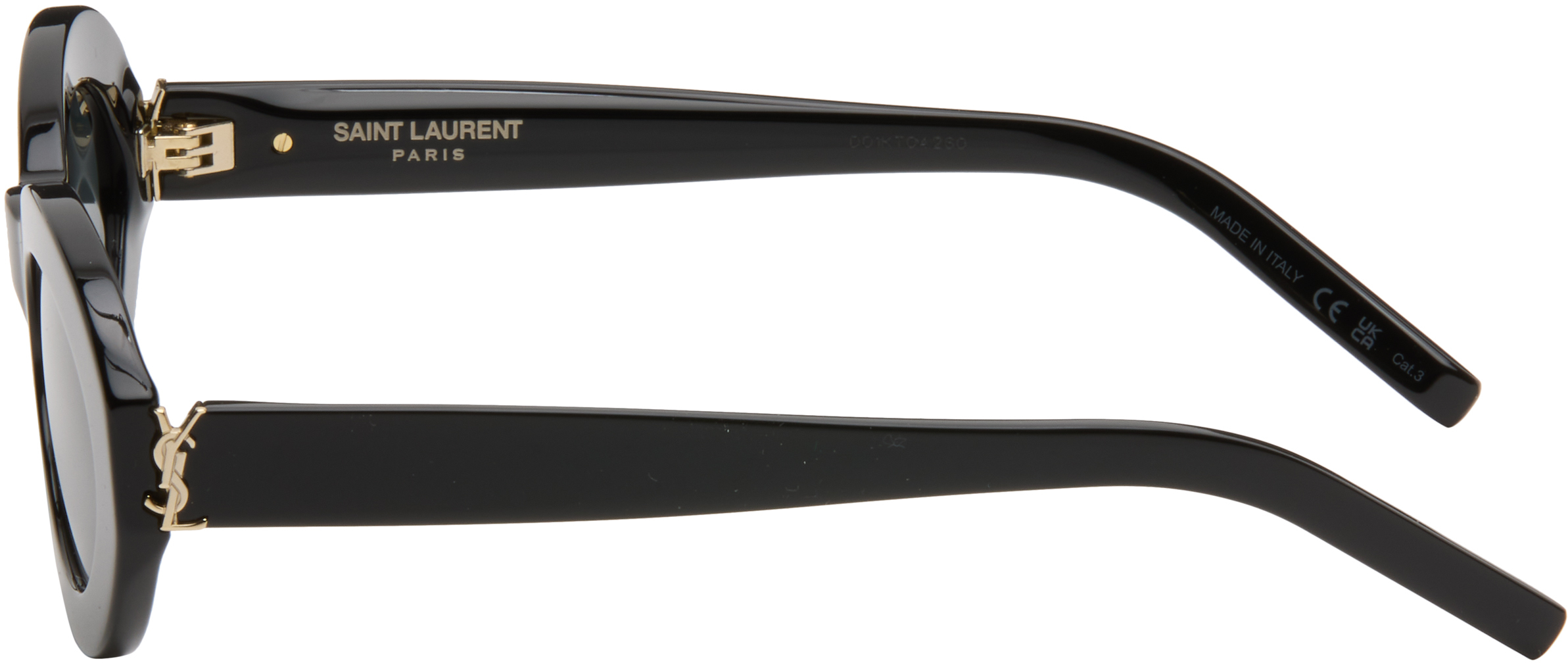 Saint Laurent Eyewear Oval Frame Sunglasses In Black