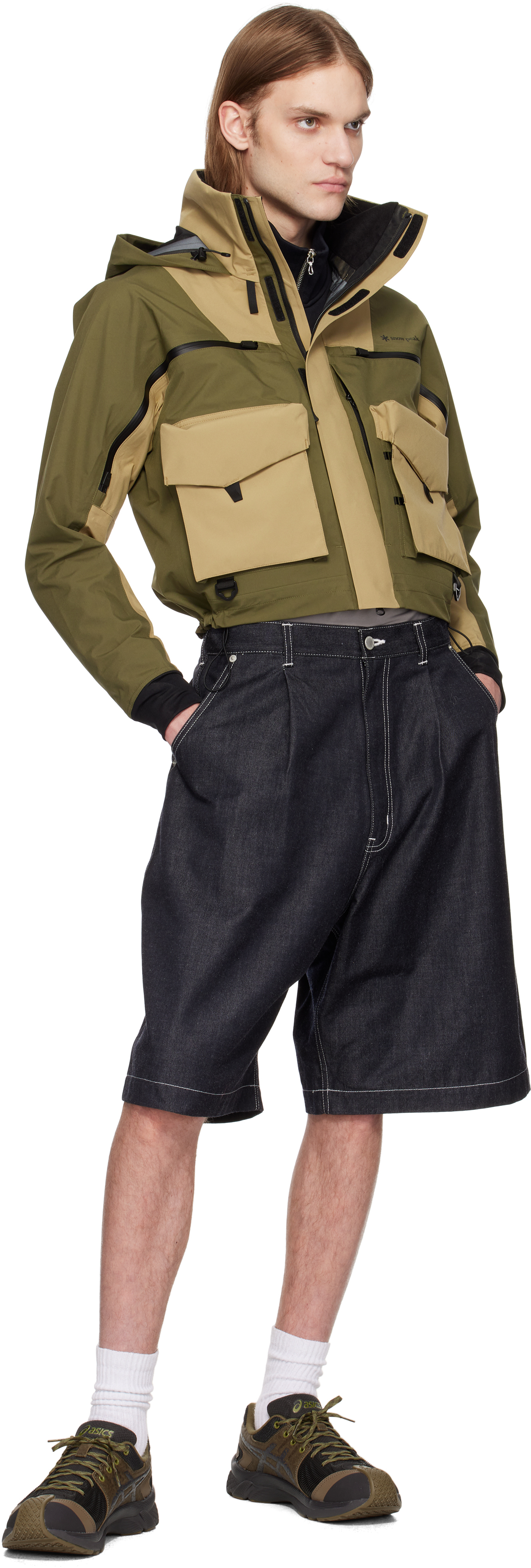 Snow Peak Khaki Toned Trout Edition 3l Wading Jacket In Olive