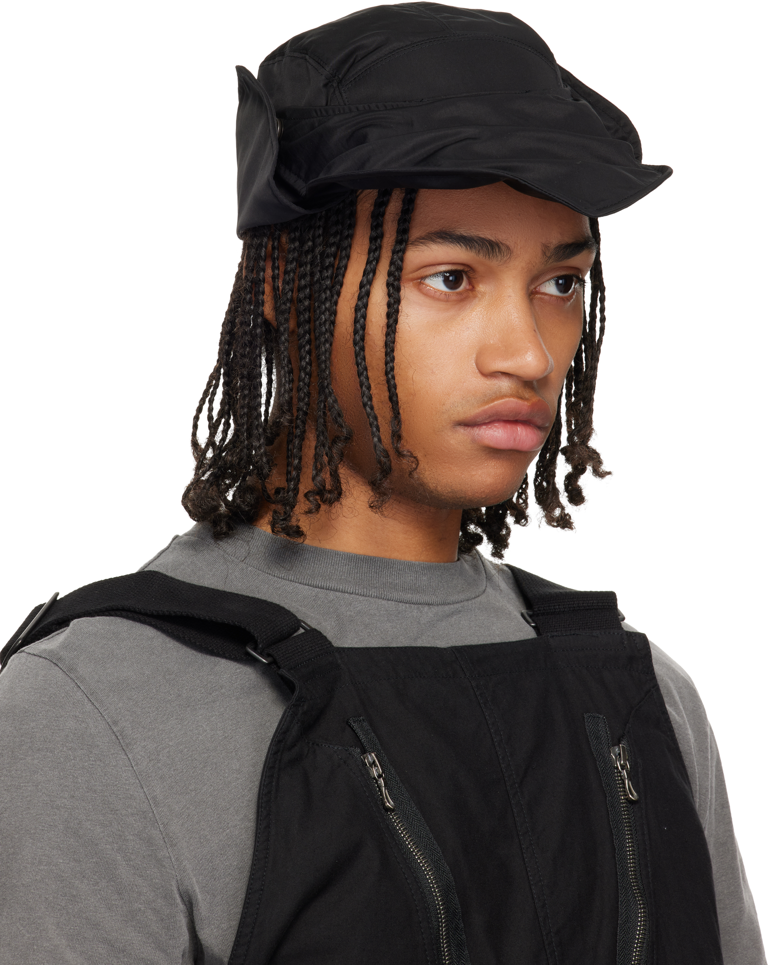 Julius Black Europa Flight Unit Cap In Black