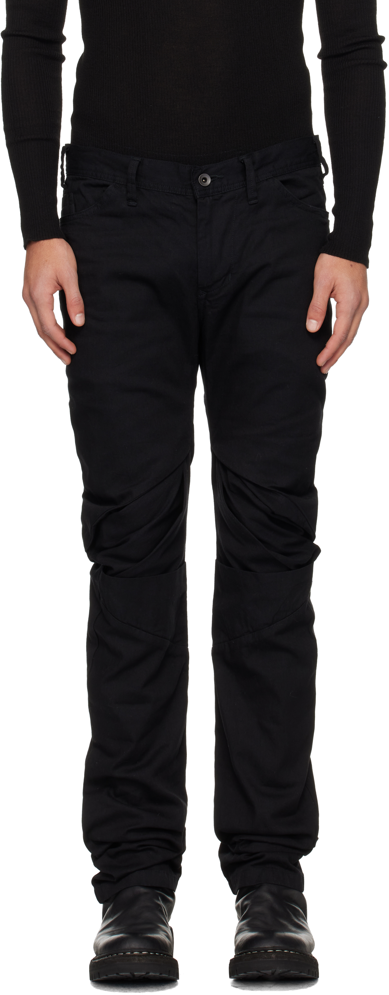 Julius Black Slim Jeans In Black