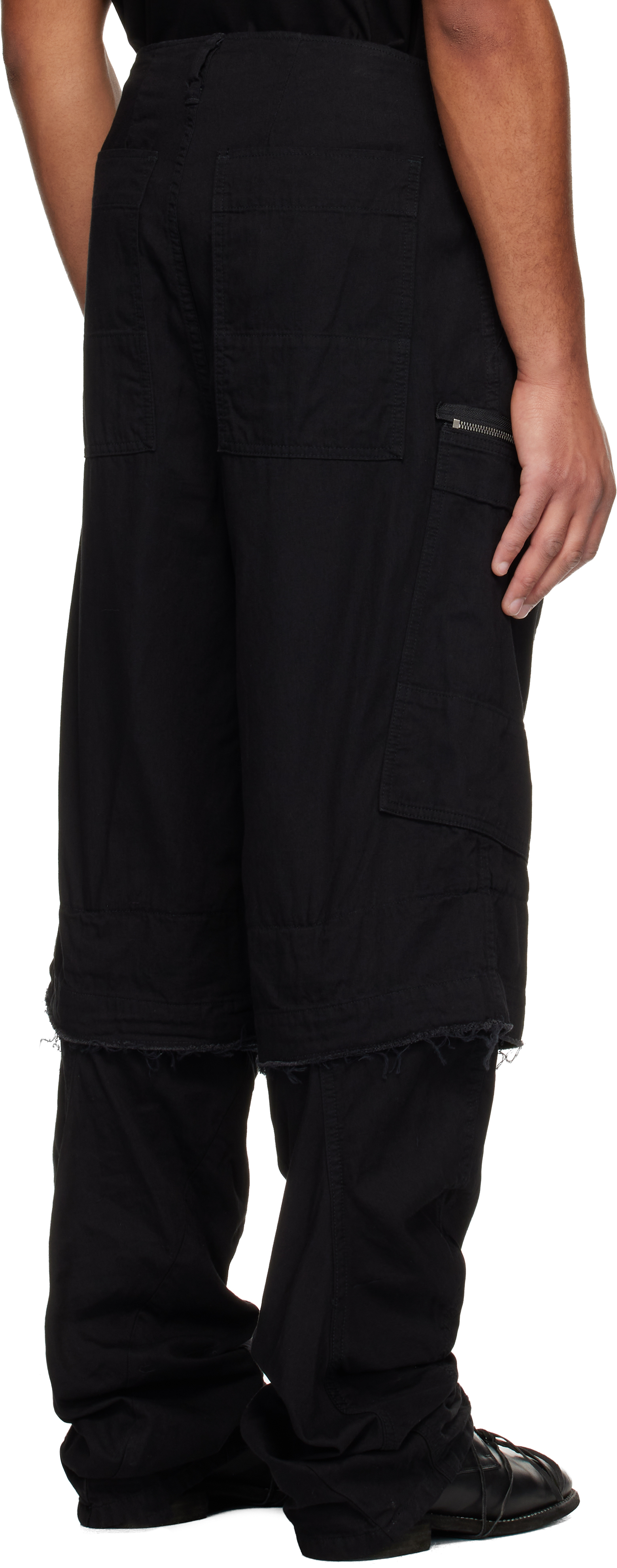 Julius Black Rust Graft Cargo Pants In Black