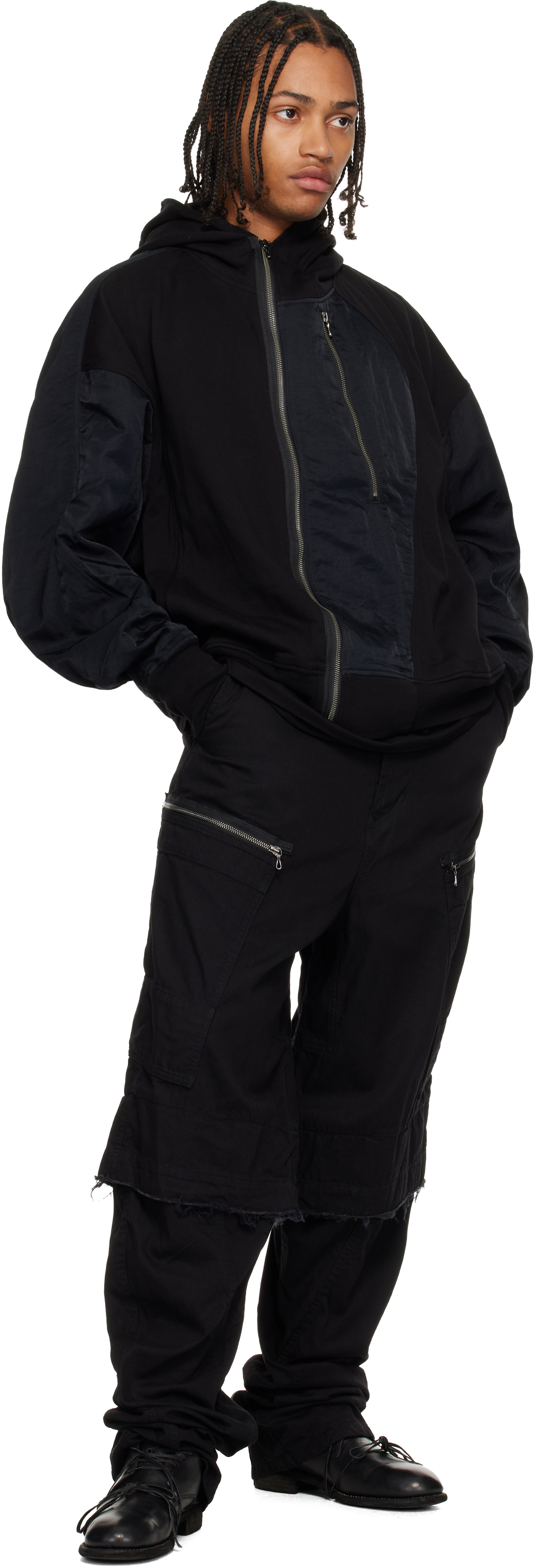 Julius Black Rust Graft Cargo Pants In Black