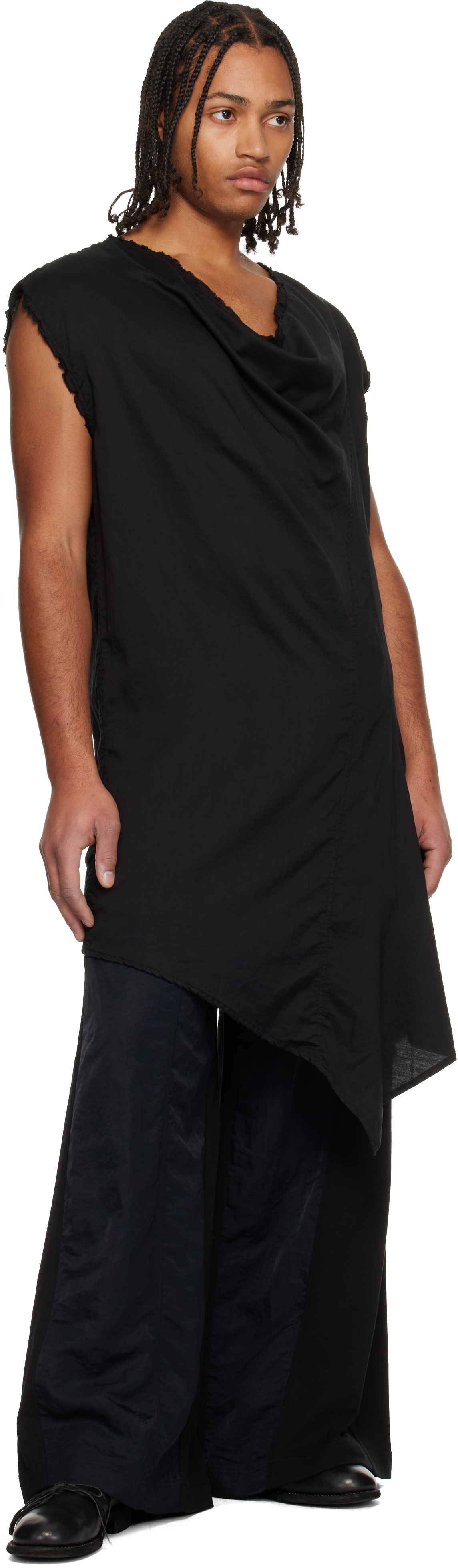 Julius Black Outpost Wide Sweatpants In Blue