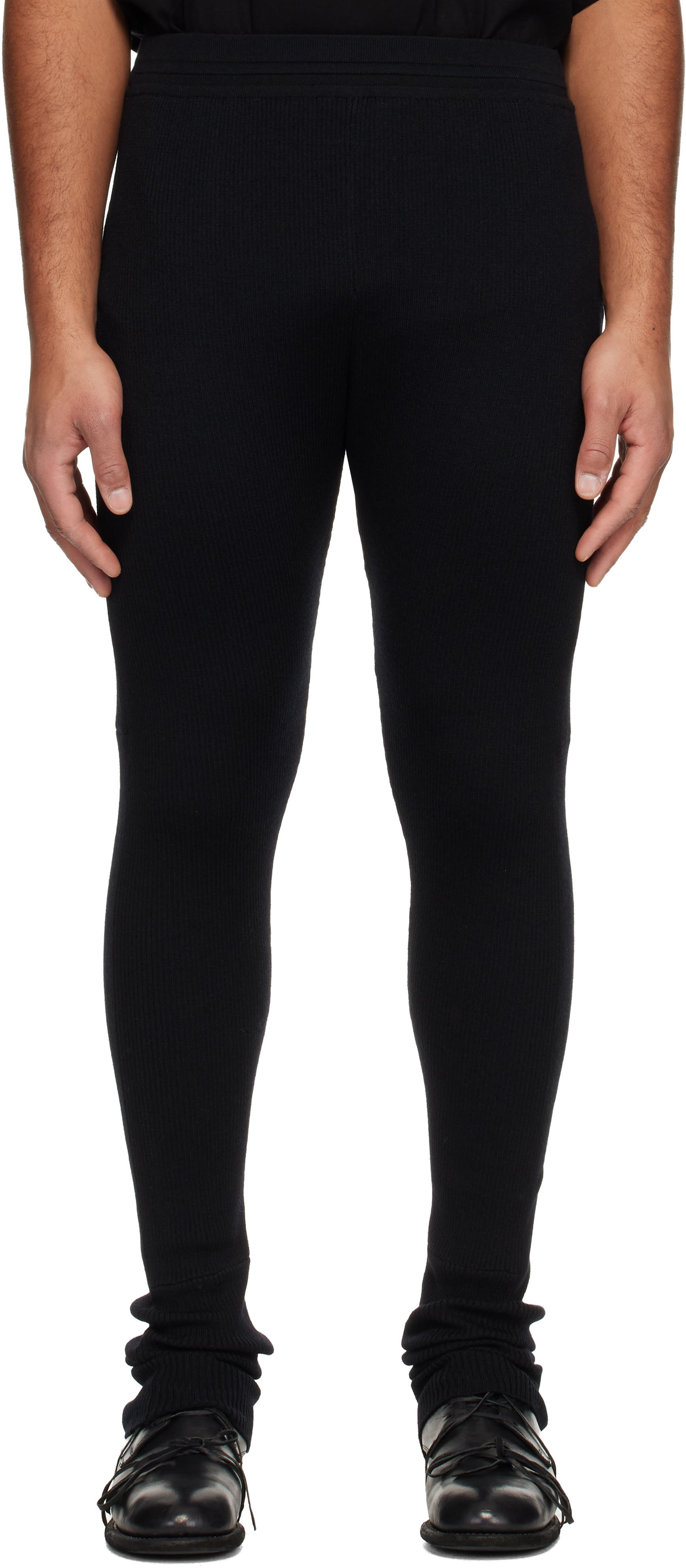 Julius Black Wool Lounge Pants In Multi